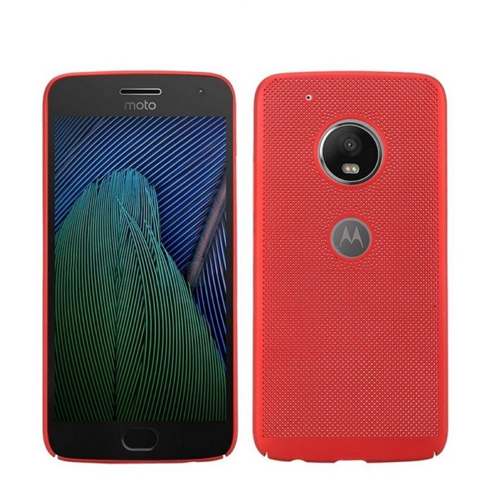 König Design Handyhülle Motorola Moto G4 Play Motorola Moto G4 Play Handyhülle Backcover Rot