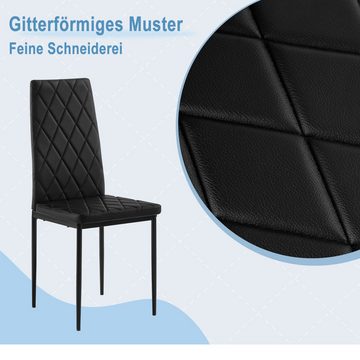EUGAD Esszimmerstuhl (4 St), gepolsterter Design 4-Fuß-Stuhl mit Metallbeine
