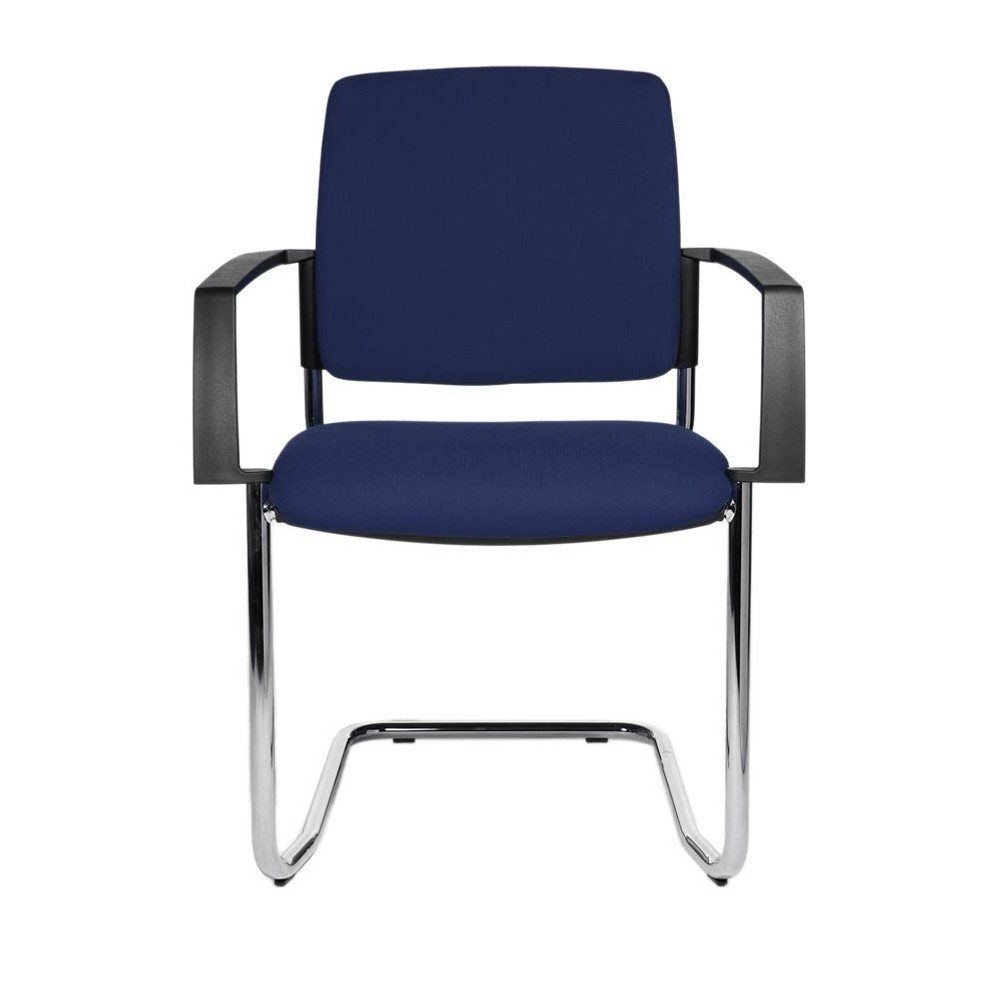 TOPSTAR Besucherstuhl 2 Besucherstühle Freischwinger BtoB 20 - chrom/blau