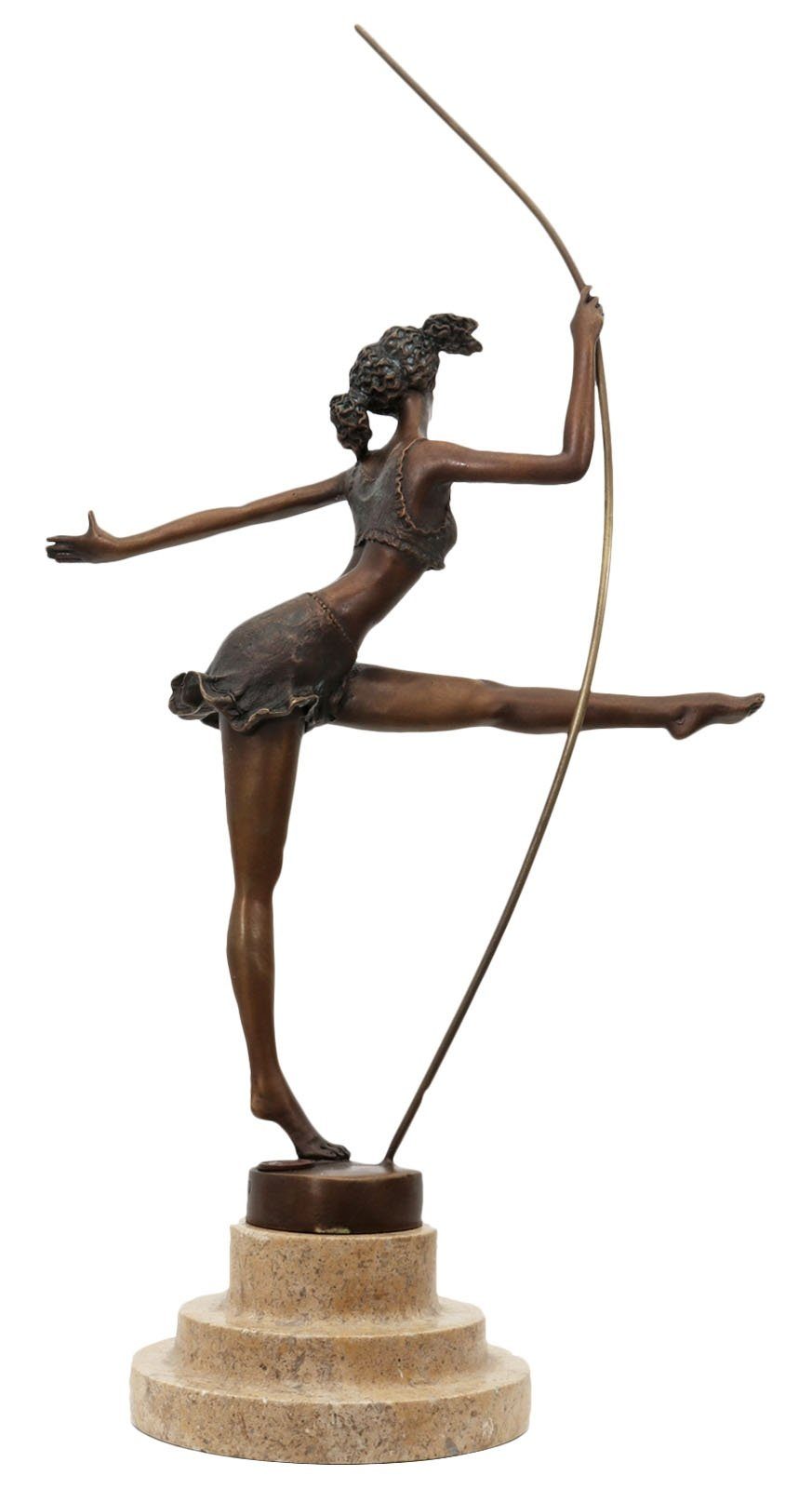 Tänzerin Skulptur Bronze Bronzeskulptur - Statue Antik-Stil Ballerina im Aubaho Figur
