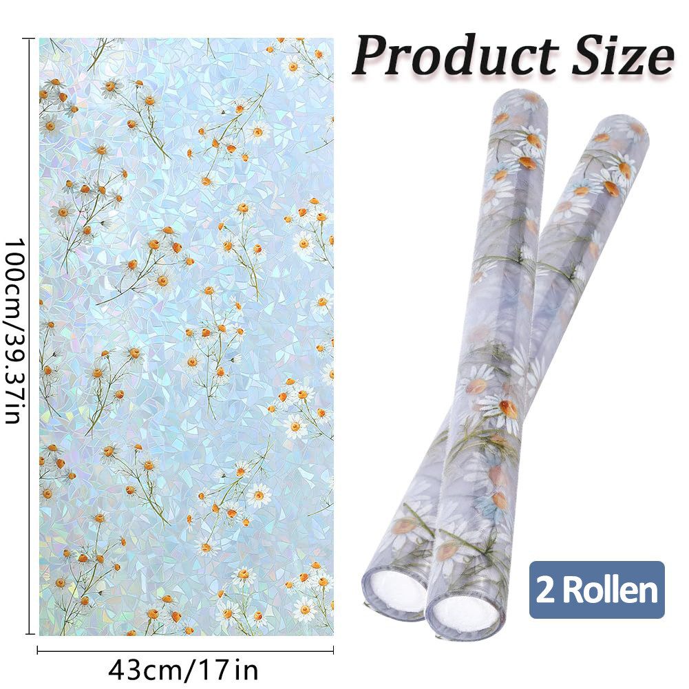 RWEUOQ Fensterfolie 2er-Set Regenbogen Fensterfolie mit günstig online kaufen