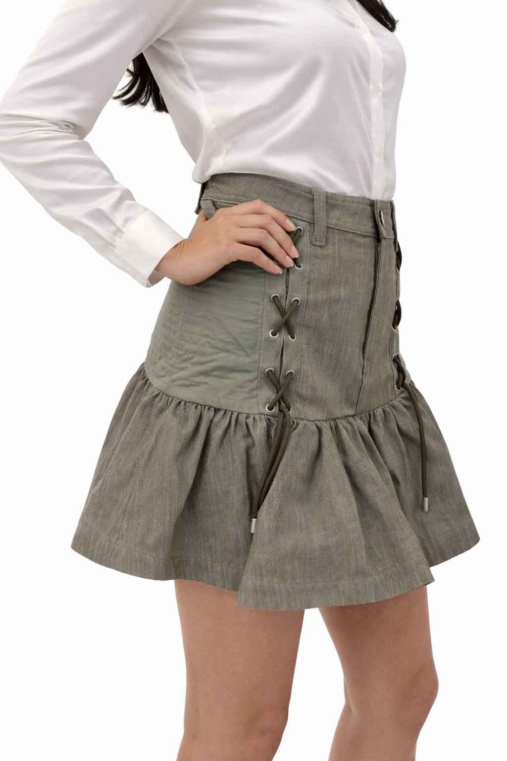 Diesel Faltenrock Diesel Black Gold Orset-TD Gonna Damen Rock