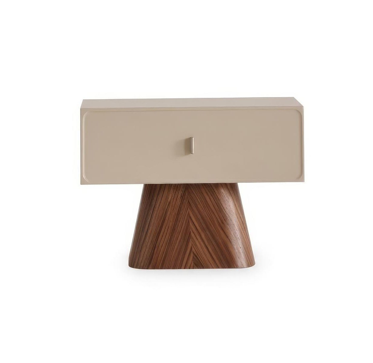 Xlmoebel Nachtkonsole Beige Nachttisch im modernen Luxusdesign aus Holz, Made in Europa