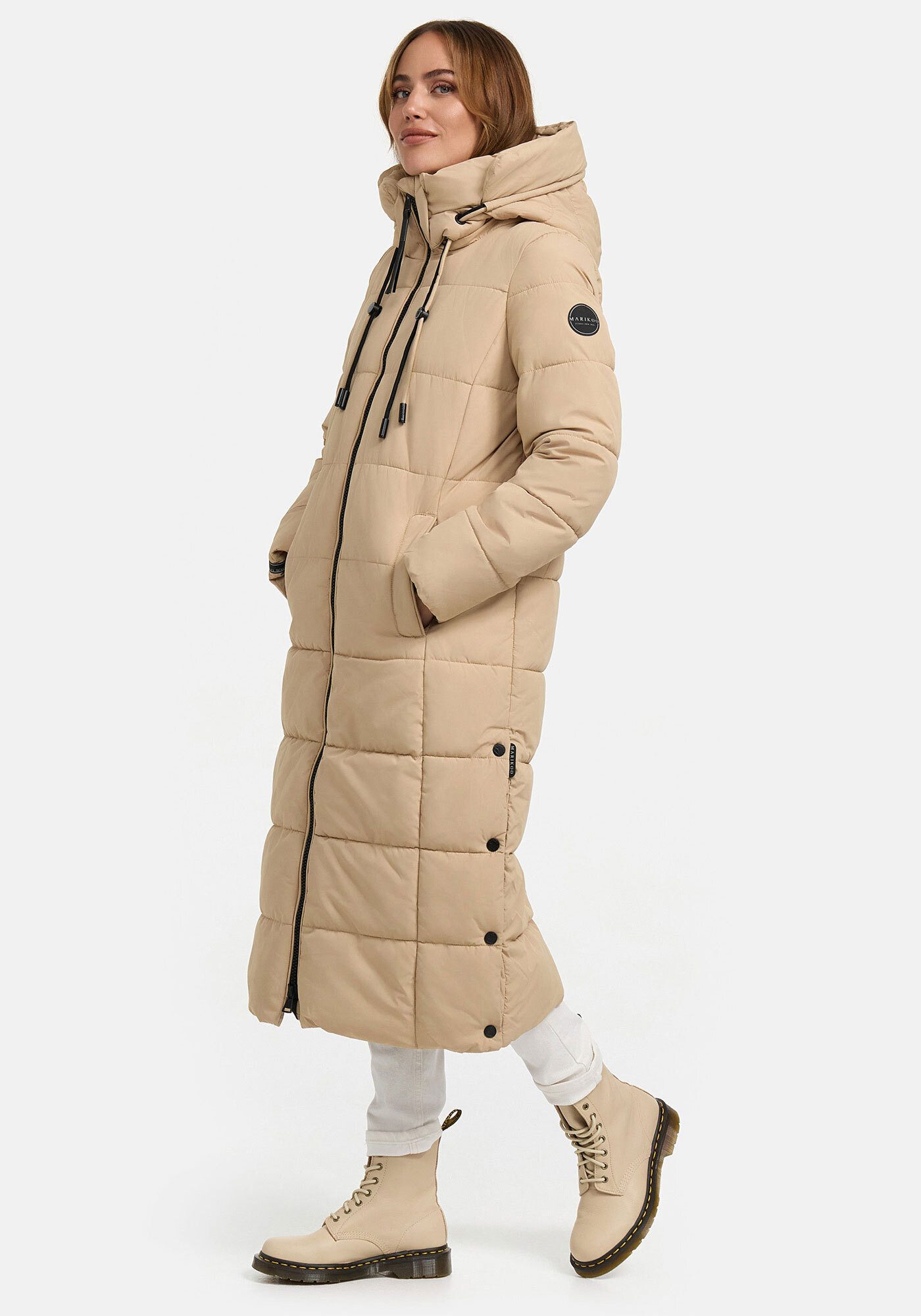 Marikoo Winterjacke Nadeshikoo XIV extra langer Winter Mantel gesteppt
