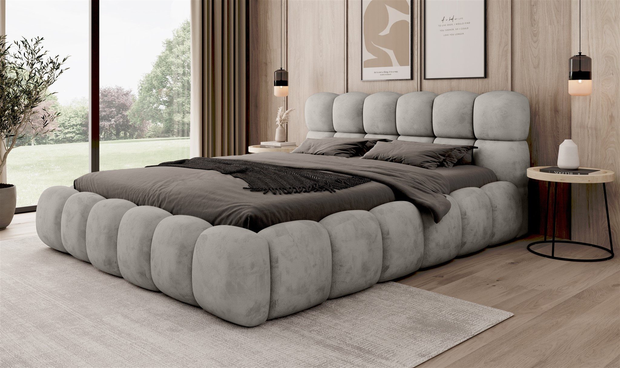 Fun Möbel Polsterbett Schlafzimmerbett Bett AURELIA günstig online kaufen
