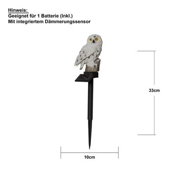STAR TRADING LED Dekolicht Owl, Star Trading Solar Wegeleuchte Owl