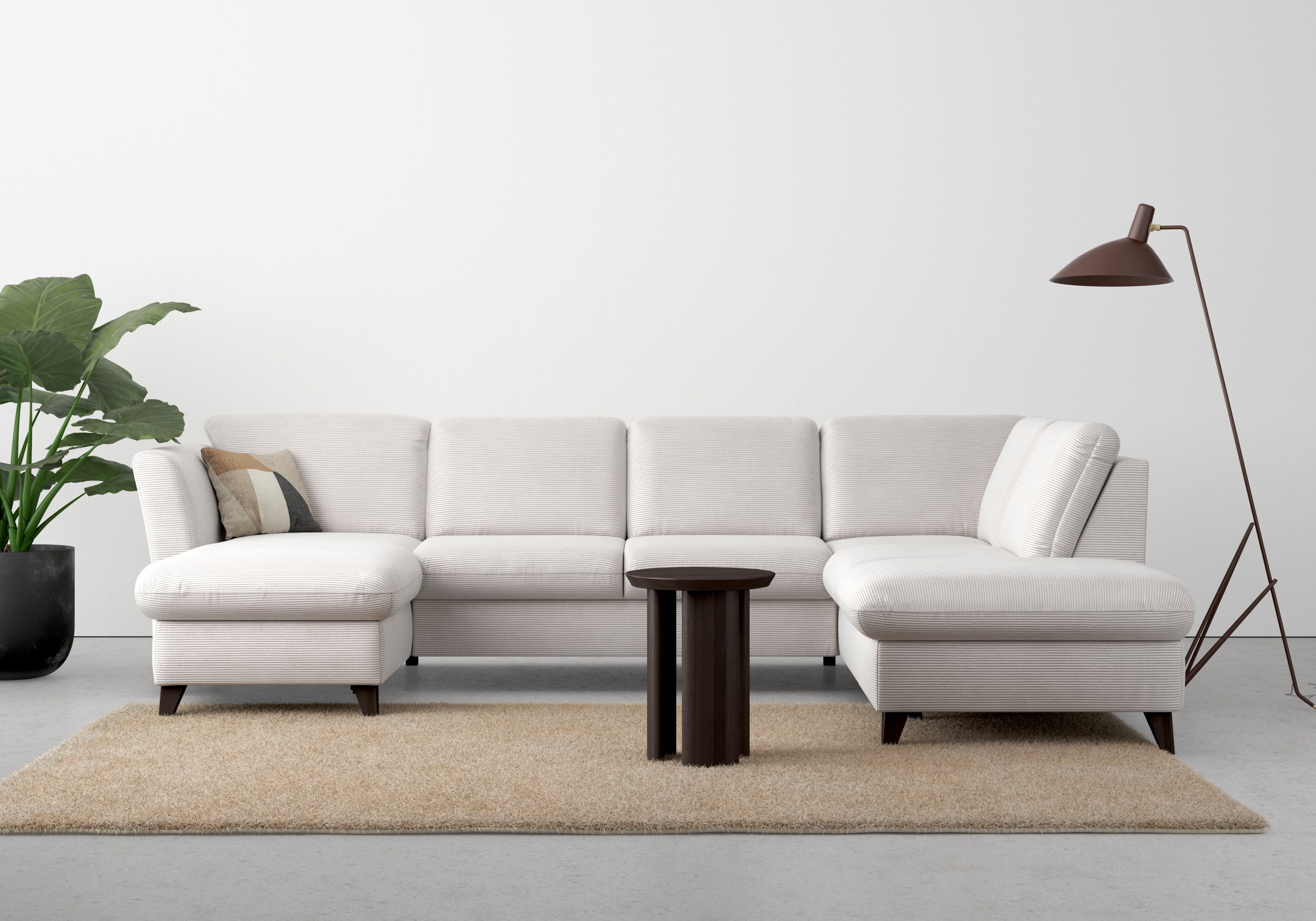 Home affaire Wohnlandschaft Trelleborg U-Form, wahlweise mit Bettfunktion und Bettkasten, inkl. Federkern-Polsterung