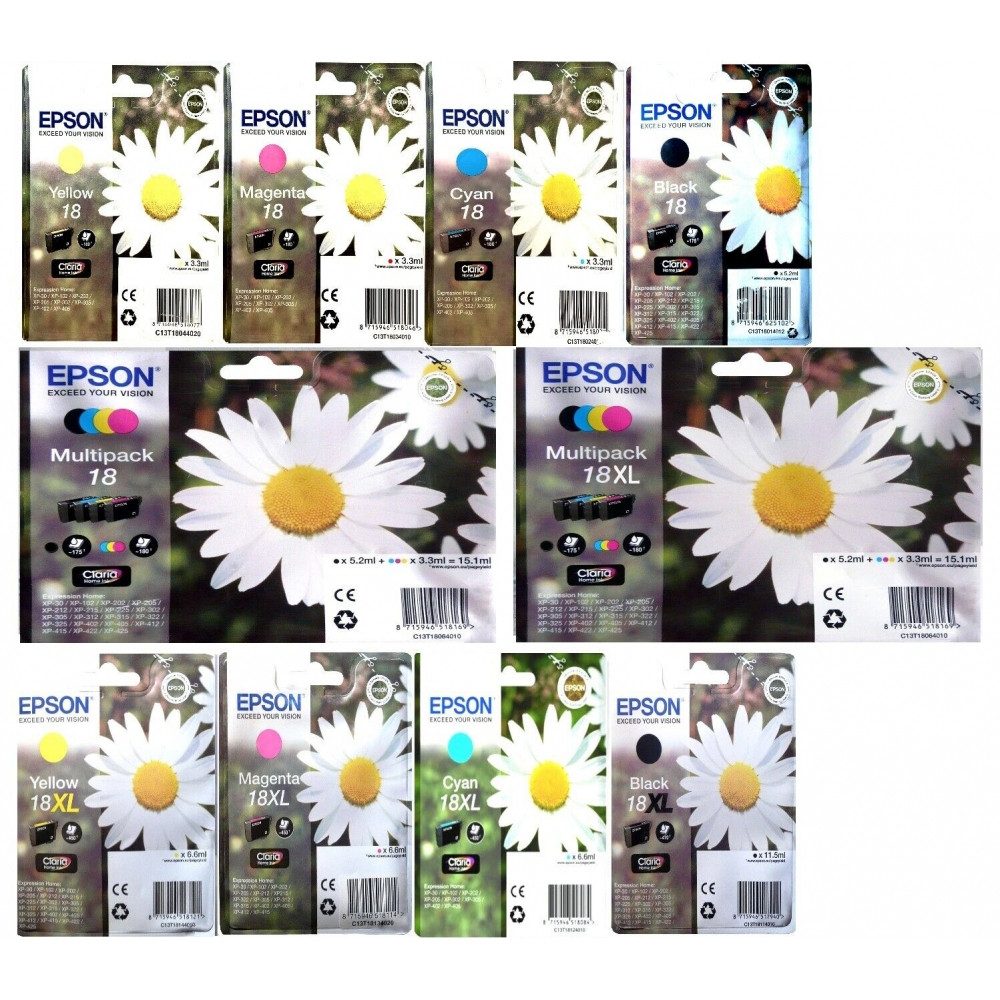 Epson Epson 18 Claria Home Tintenpatrone magenta Nachfülltinte (für Für Epson, x, Echt/Original)