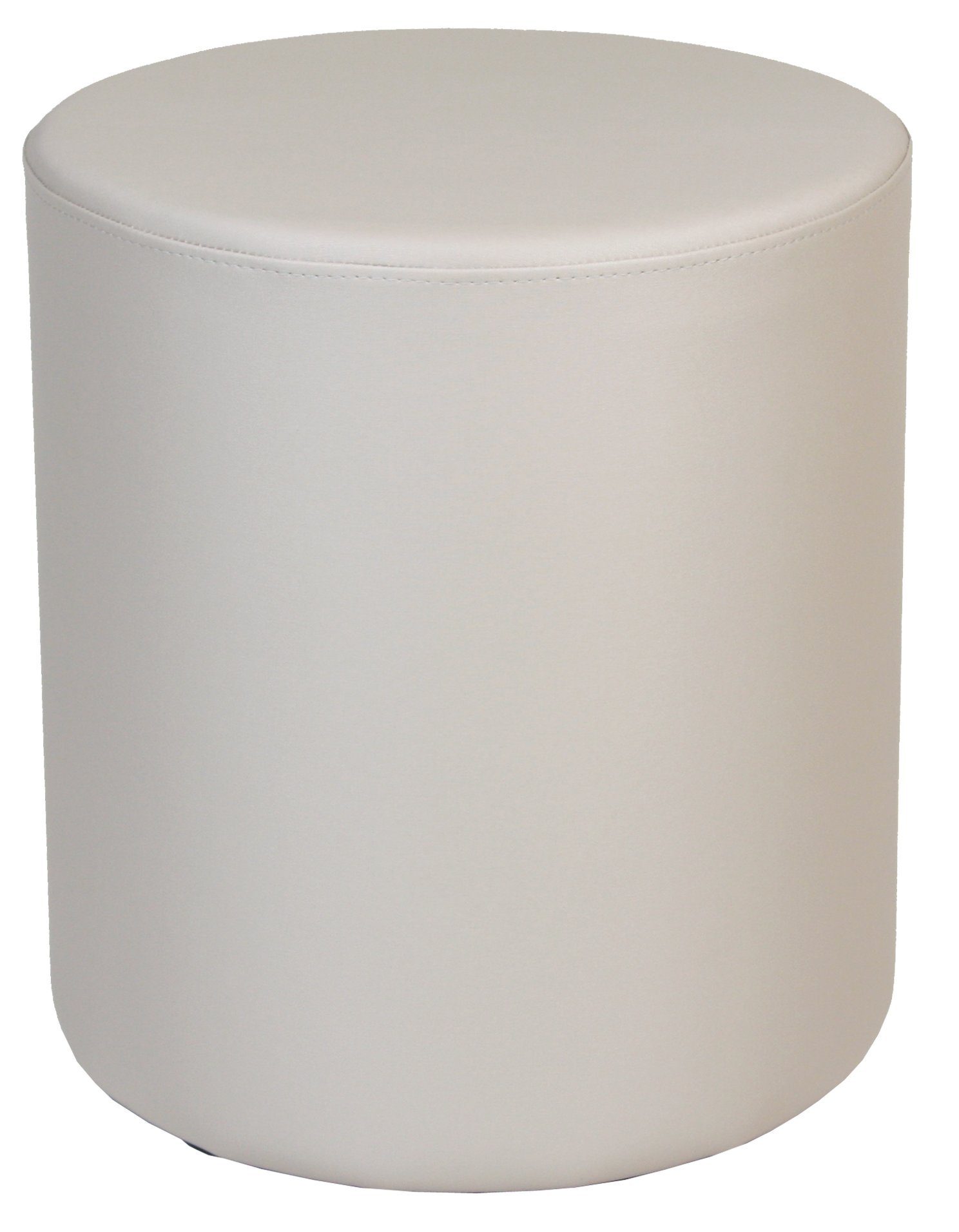 einrichtungsdesign24 Polsterhocker Leichtgewicht Hocker Sitzpouf aus Kunstleder für Kinder & Erwachsene (1 Hocker mit Kunststofffüßen), Kunstleder desinfizierbar und schwer entflammbar