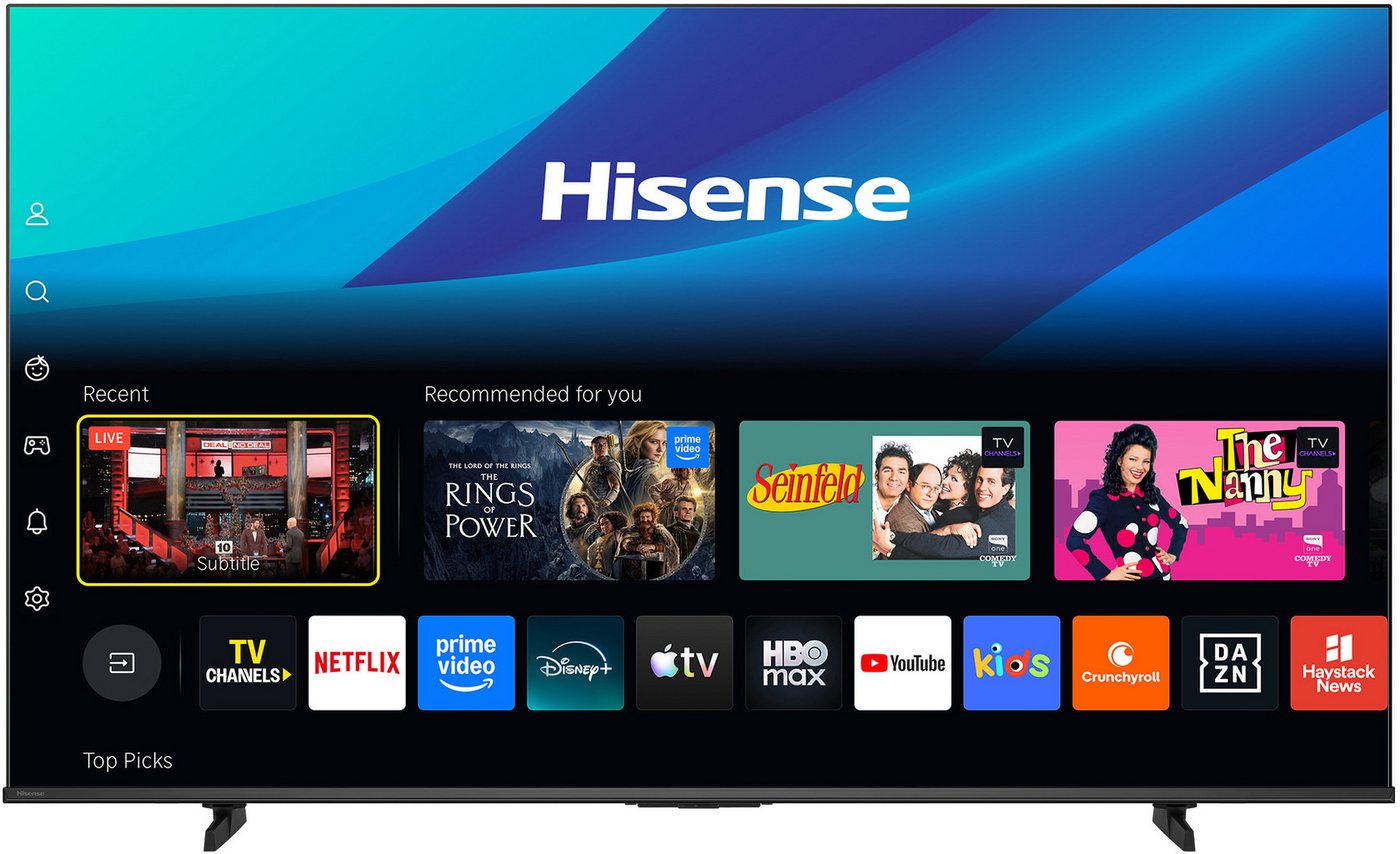 Hisense 50E7S QLED-Fernseher (126 cm/50 Zoll, 4K Ultra HD, Smart-TV)