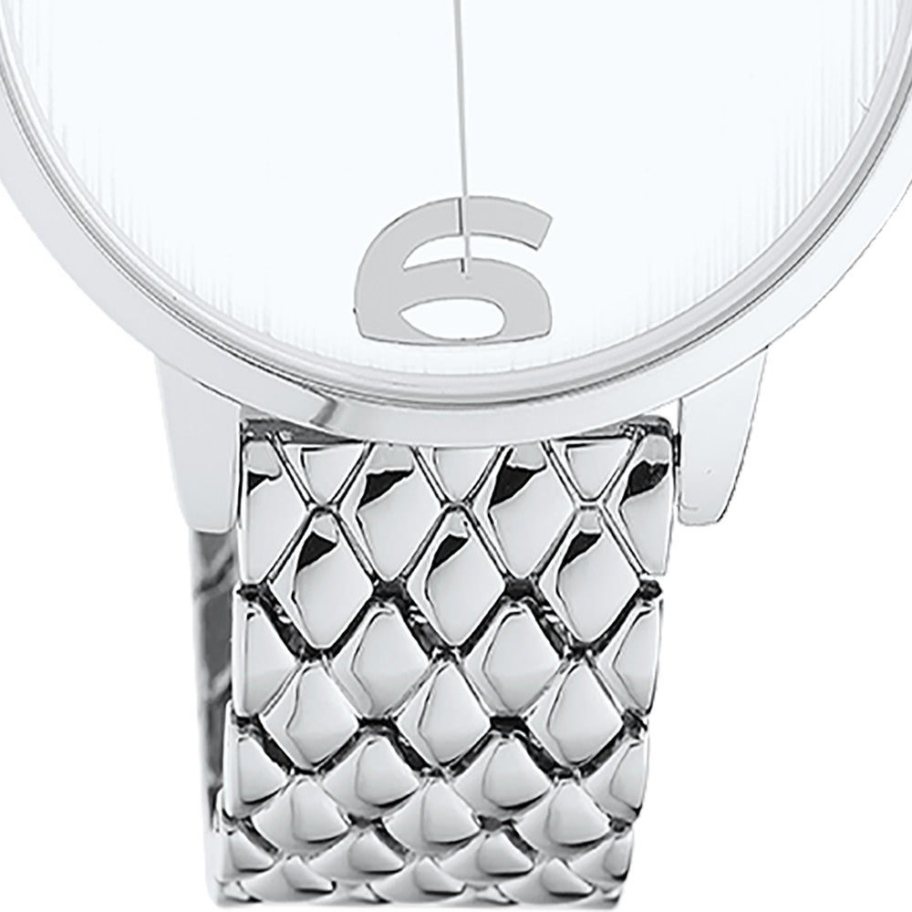 OOZOO Quarzuhr Oozoo Unisex Armbanduhr silber Analog, (Analoguhr), Damen, Herrenuhr rund, (ca. 38mm) Edelstahlarmband, Elegant-Style