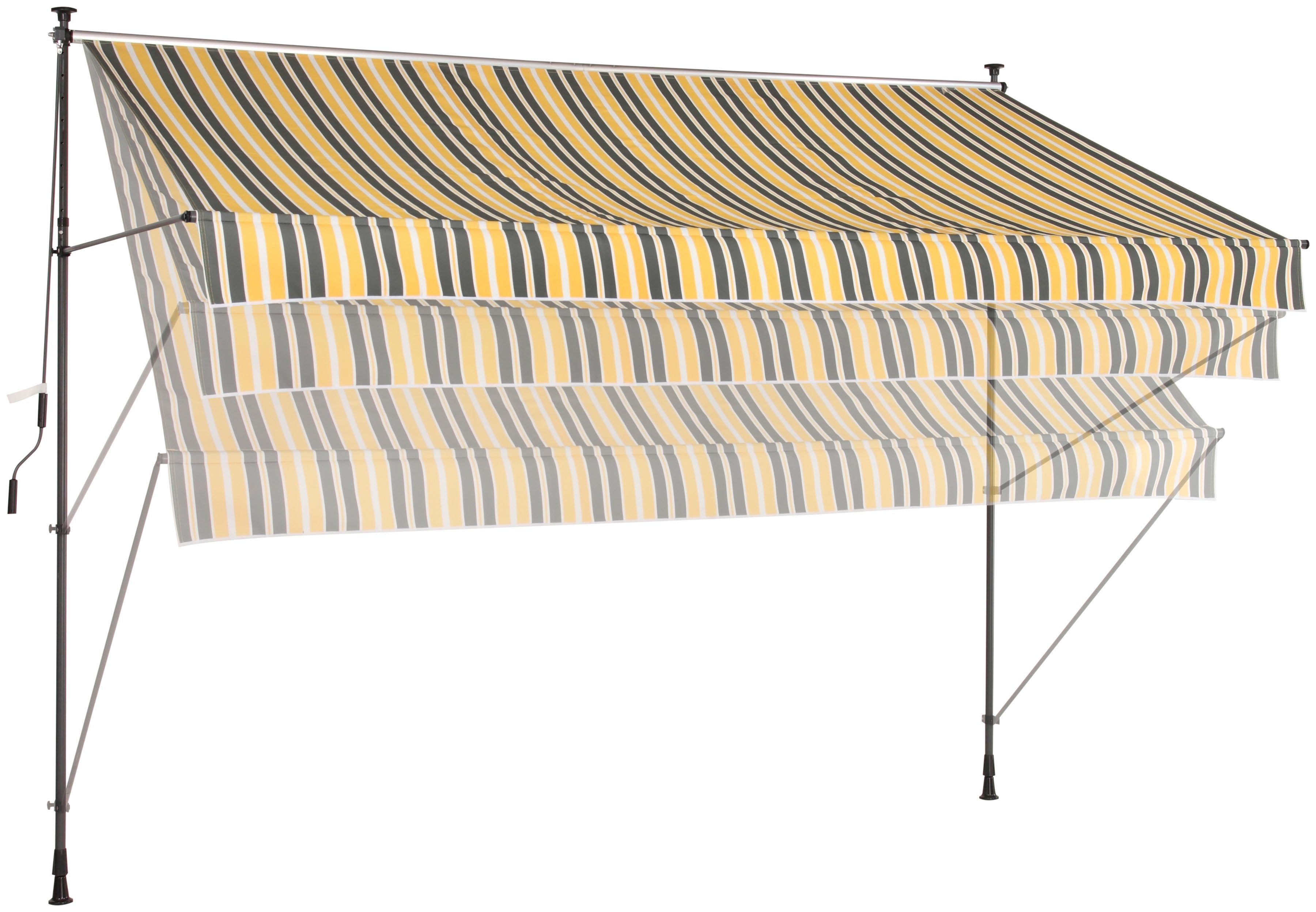 KONIFERA Klemmmarkise Torremolinos Ohne Bohren / einfache Montage, Breite/Ausfall: 250/150 cm