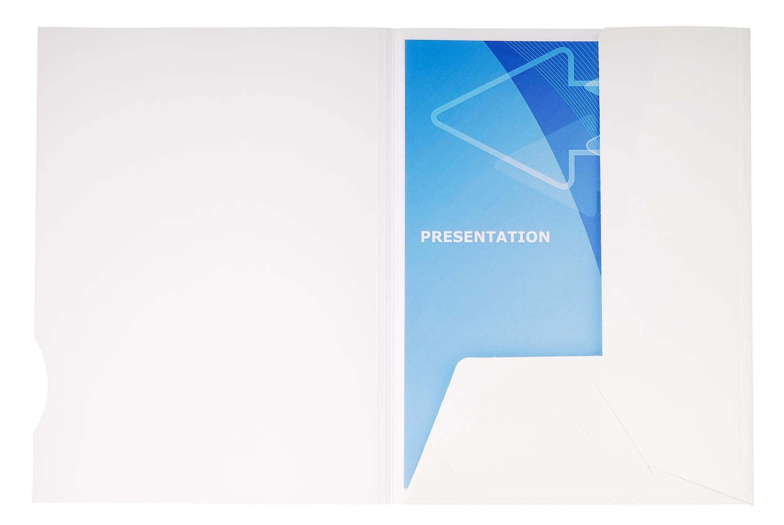 EXACOMPTA Organisationsmappe Pack 20 Präsentationsmappen A4, glänzender Karton, Weiß, 635017E, Sammelmappe mit Klappen