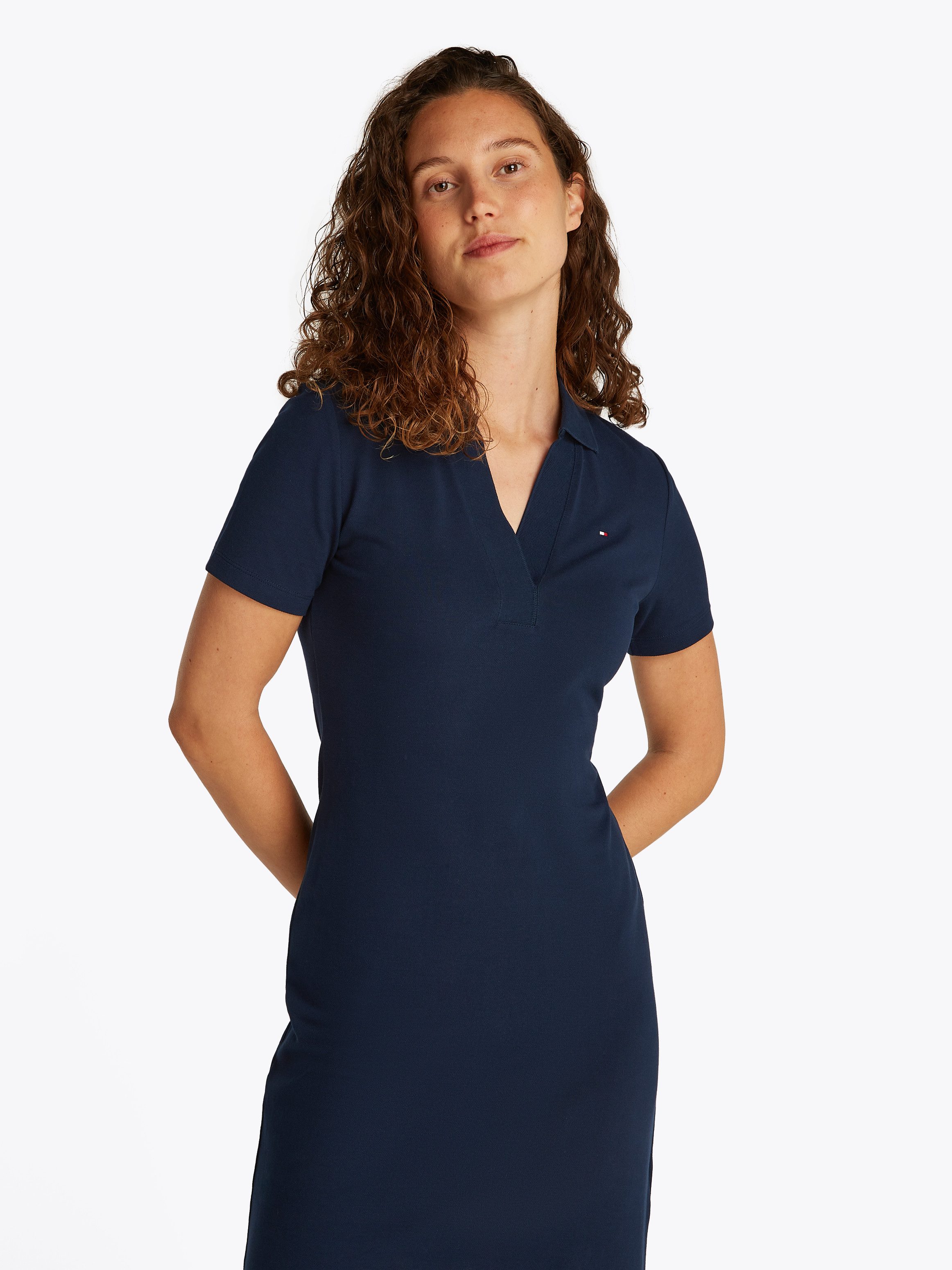 Tommy Hilfiger Polokleid SLIM OPEN NK günstig online kaufen