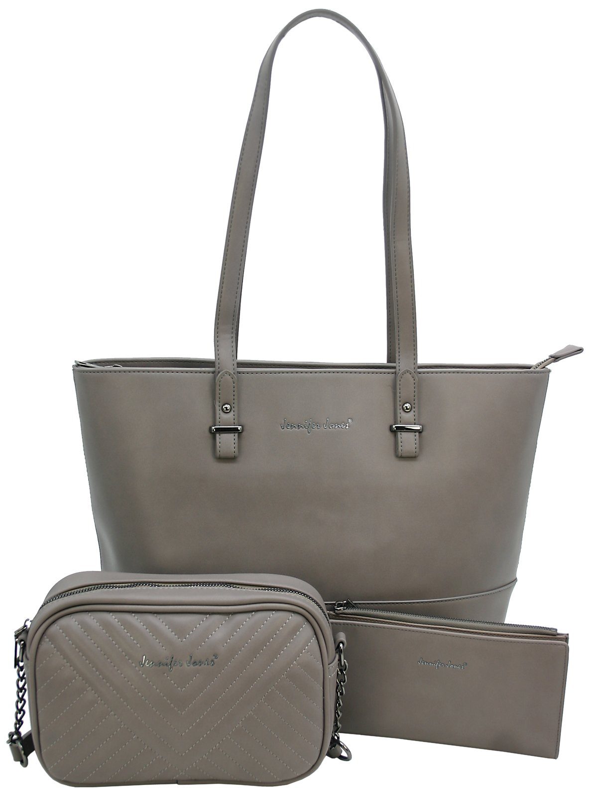 Shopper + kleine Umhängetasche + Geldbörse mit Handyfach