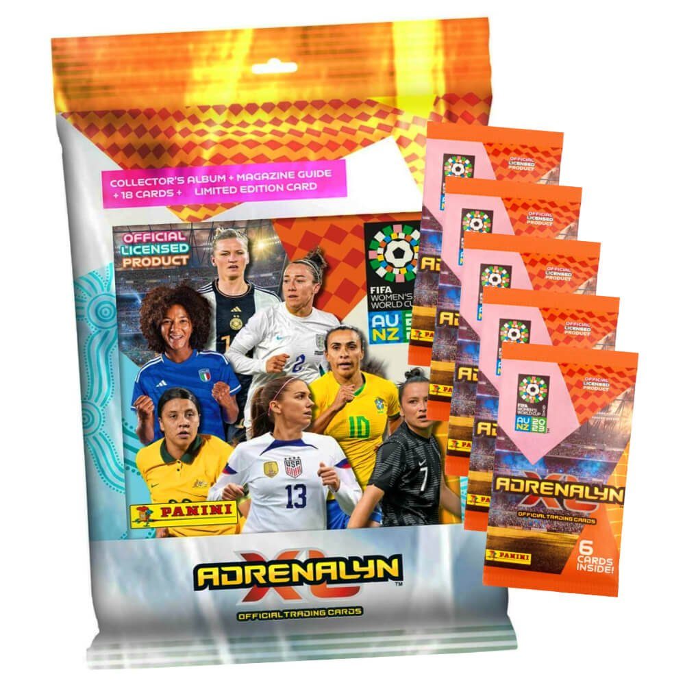 Panini Sammelkarte Panini Fifa Frauen Fußball WM Karten 2023 - Trading Cards - 1 Starter, Frauen WM 2023 - 1 Starter + 5 Booster Sammelkarten