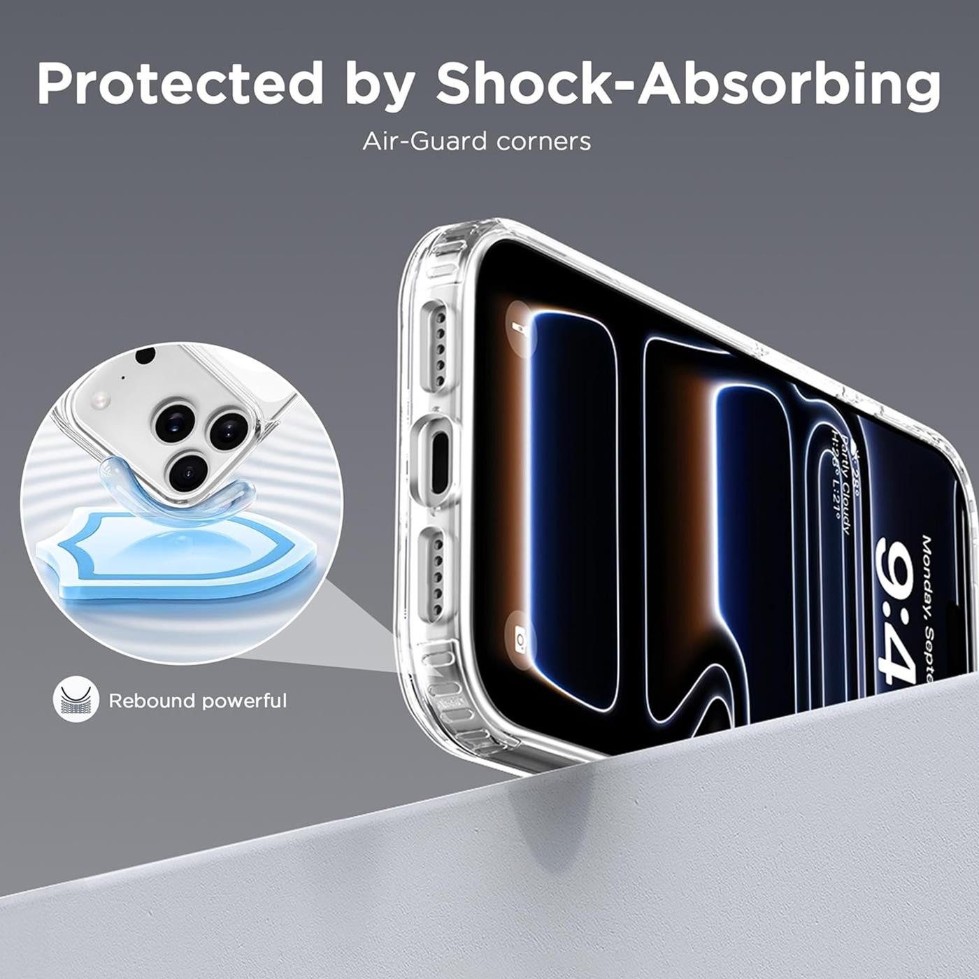 CoolGadget Handyhülle Premium Silikon Handy Case für iPhone 17 Pro 6,1 Zoll, Hülle Transparent Schutzhülle kompatibel mit MagSafe Zubehör – Bild 4 von 5