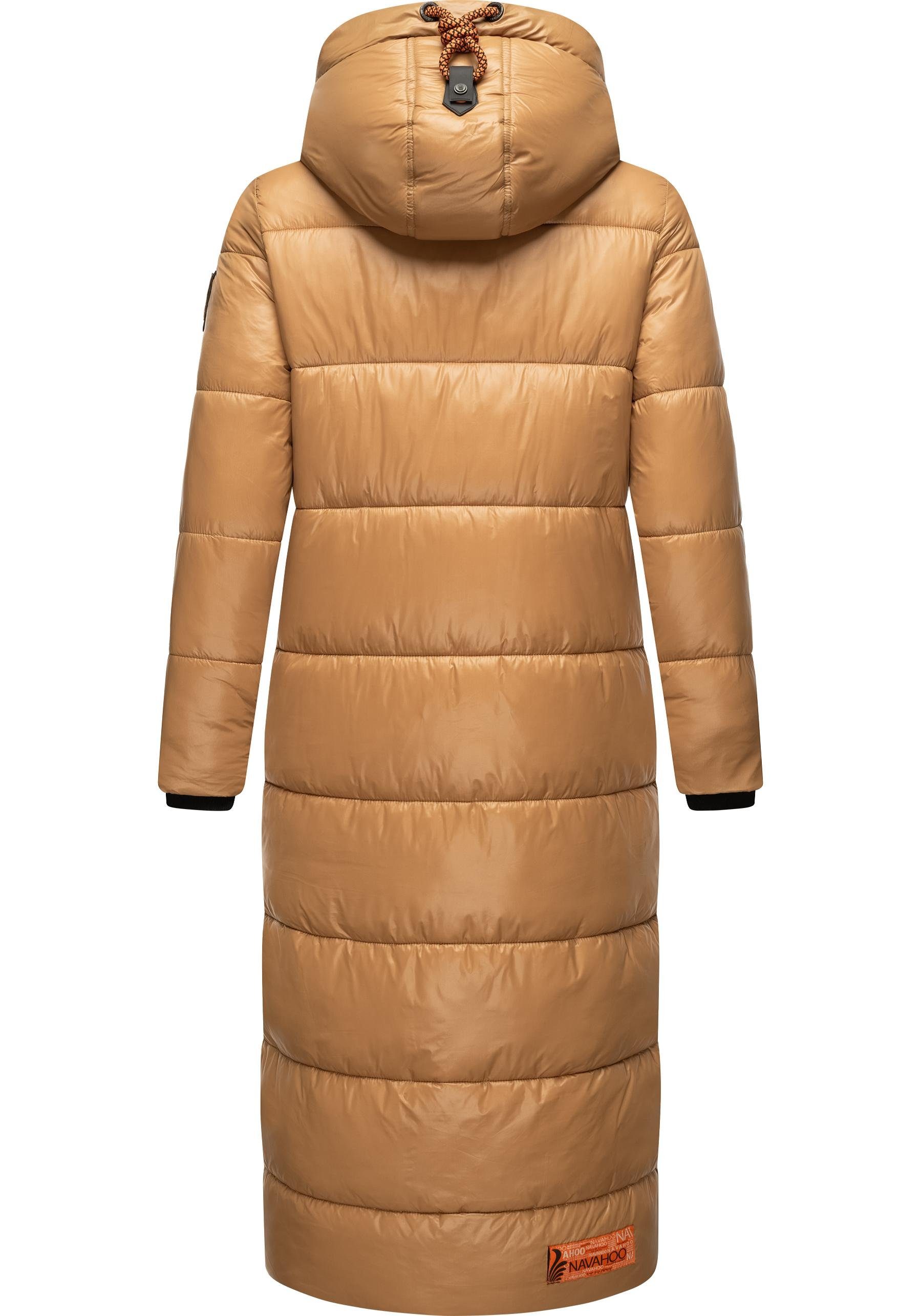 Navahoo Steppmantel Schmuseengel warm gefütterte Winter Steppjacke mit Kontrastdetails
