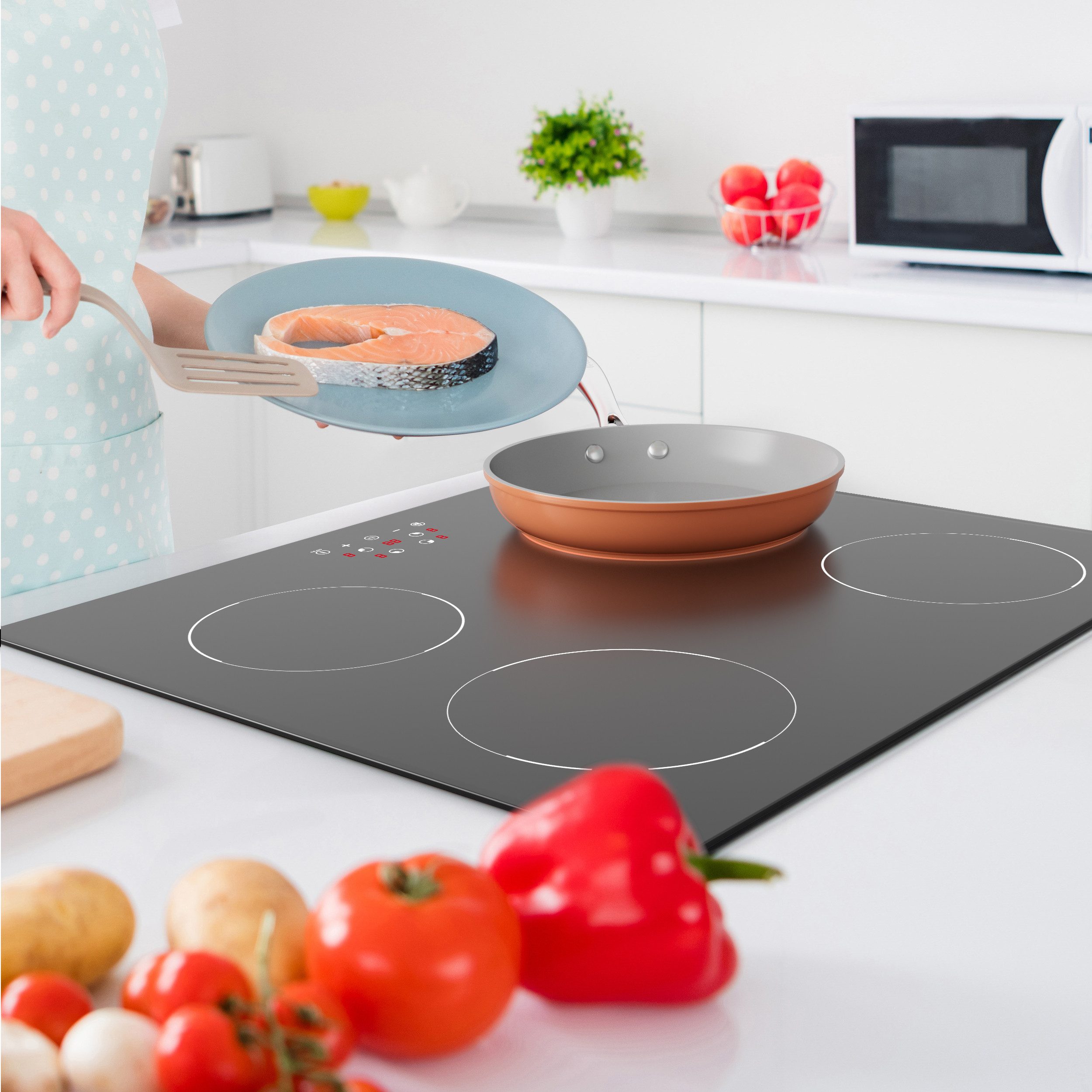 CIARRA Induktions-Kochfeld 60 cm Induktionskochfeld 4 Zonen Einbau-Kochfelder Induktionsherd Touch Control VM4BIH-A VM4BIH-C VM4BIH-D VM4BIH-E VM4BIH-F, 4 Zonen Einbau-Kochfelder Induktionsherd 9 Stufen mit 99 Min Timer