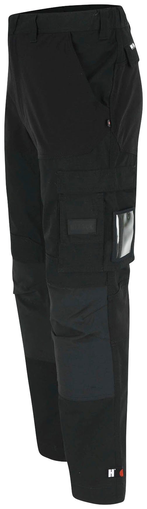 SHORTLEG und Hoses Multi-Pocket, schwarz feste Arbeitshose Hector 2 Kurzgröβe, 4-Wege-Stretch-Teile Herock Nageltaschen