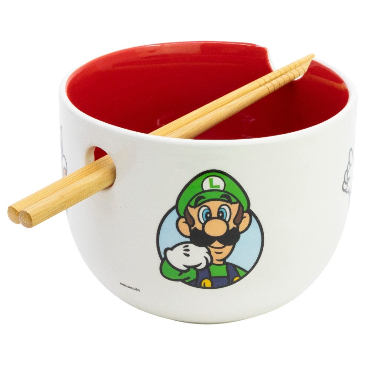 Super Mario Bowle-Set Keramik Ramen Bowl mit Stäbchen Set in Geschenkverpackung (2-tlg)