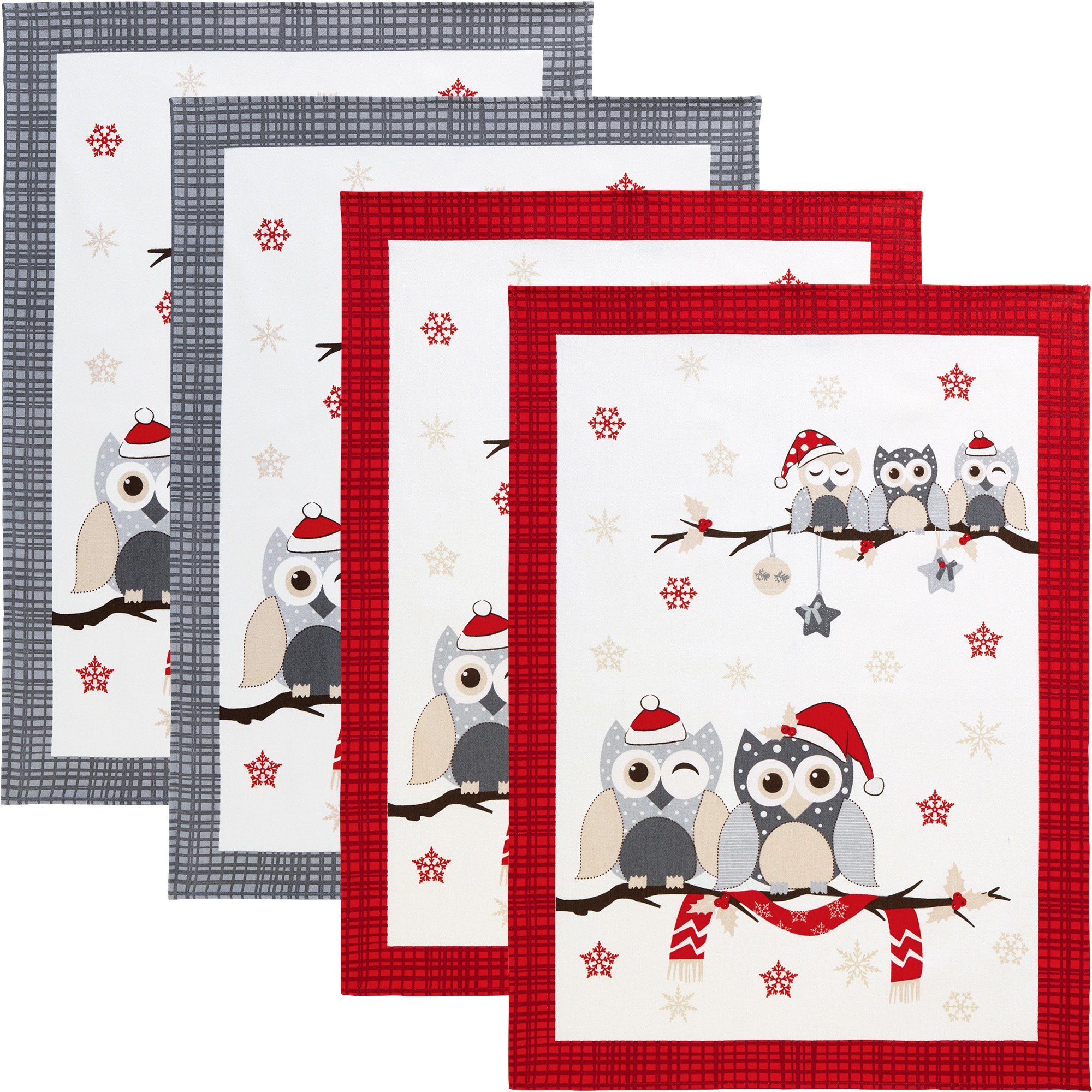 Erwin Müller Geschirrtuch Geschirrtuch 4er-Pack, Baumwolle Motiv günstig online kaufen