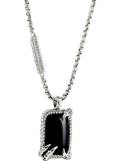 BALDESSARINI Silberkette Baldessarini Herren-Kette 925er Silber 1 Obsidian