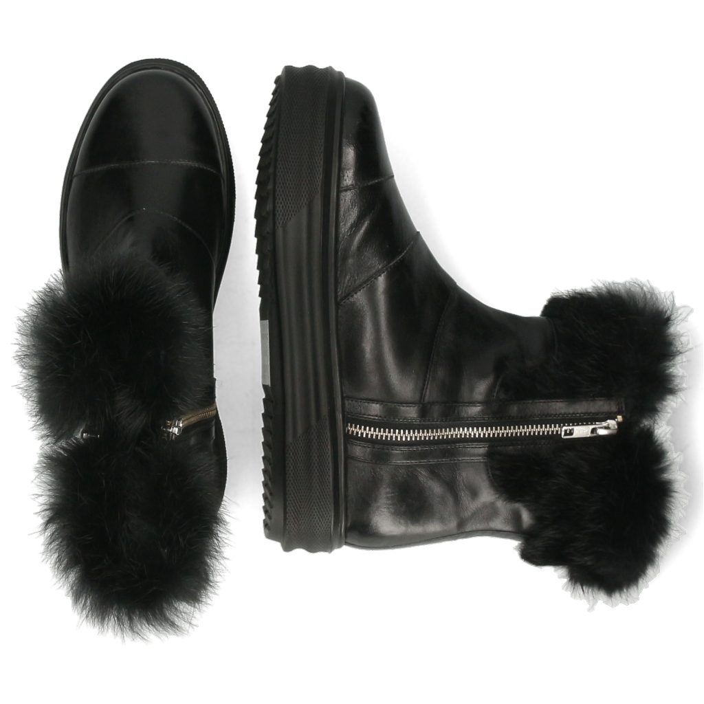 Black Nappa 10 Fur & Glove Melvin Stiefelette Fay Hamilton