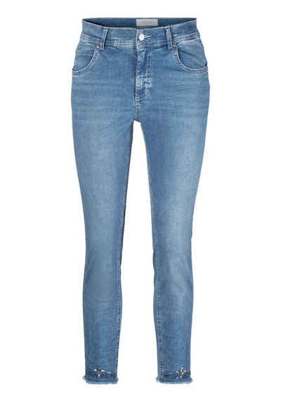 ANGELS 7/8-Jeans ORNELLA FRINGE SEQUIN mit Stickerei und Paillettenverzierungen am Beinabschluß