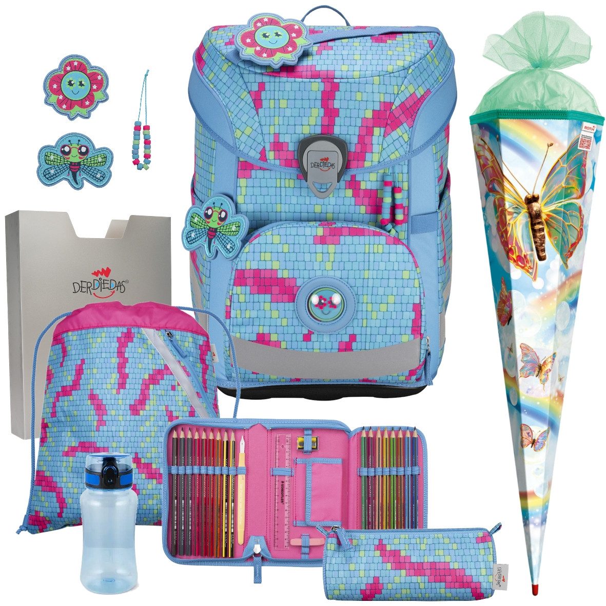 DerDieDas® Schulranzen Mädchen 1.Klasse ErgoFlex Easy in unterschiedlichen Sets