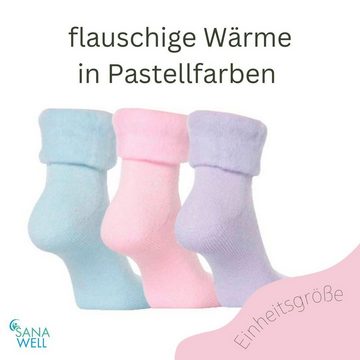 Medosan Kuschelsocken Bettsocken, Bettschuhe, 3er-Set in Pastellfarben