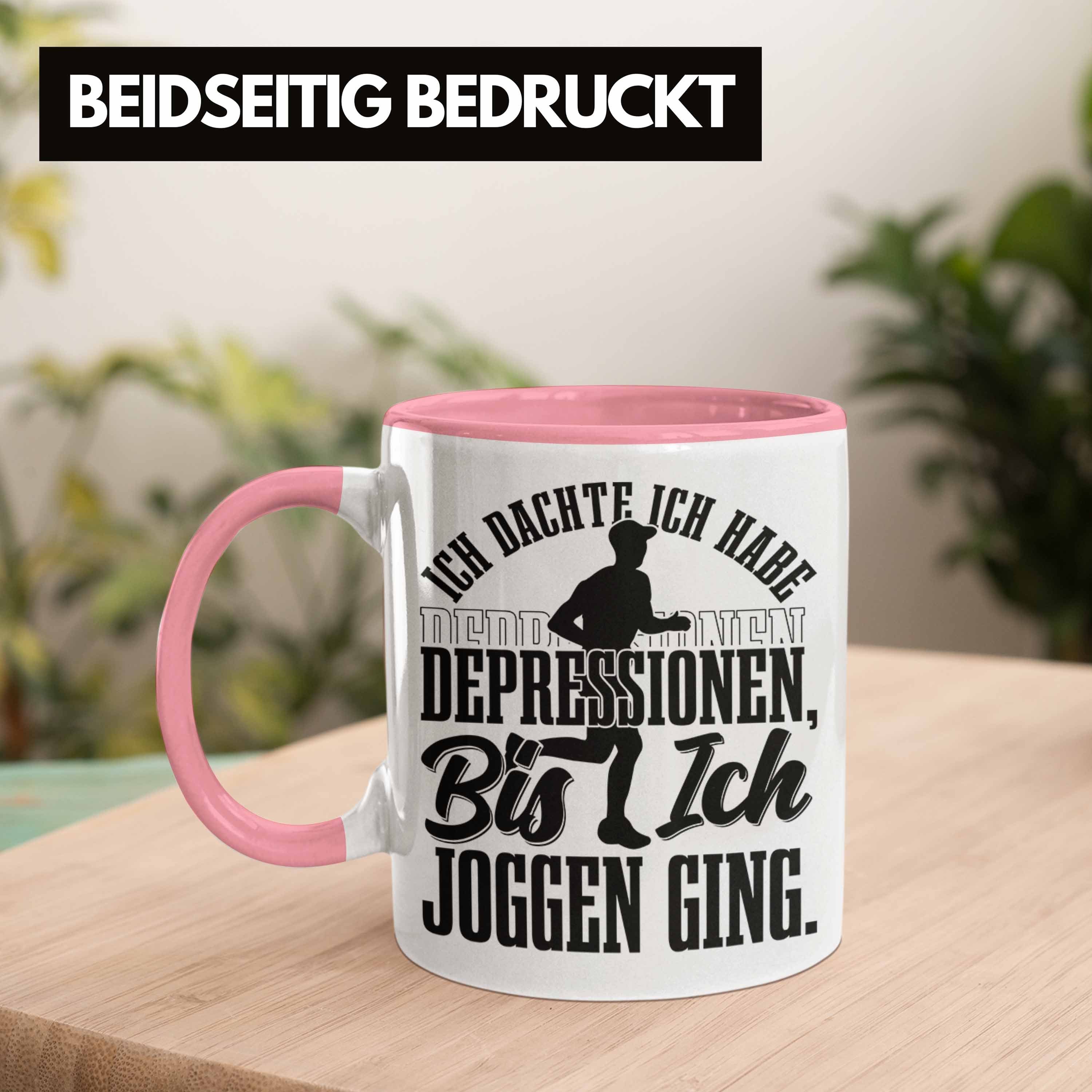 Depressionen Ich Ich Ich Joggen Spruch Trendation Habe Dachte Tasse Tasse Bis Geschenk Rosa