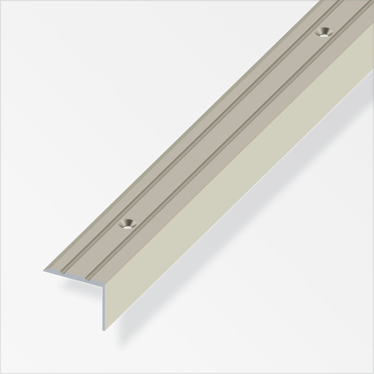 Treppenstufen-Seitenblende mm 20 m, Treppenprofil alfer 2 x Aluminium 25 alfer