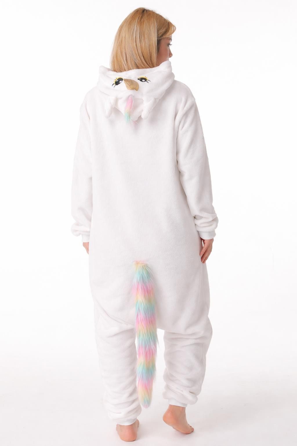 Corimori Partyanzug Erwachsenen Onesie, Jumpsuit, Jumpsuit, Pyjama, Fasching, Kigurumi, Tierkostüme, Einhorn "Mia"