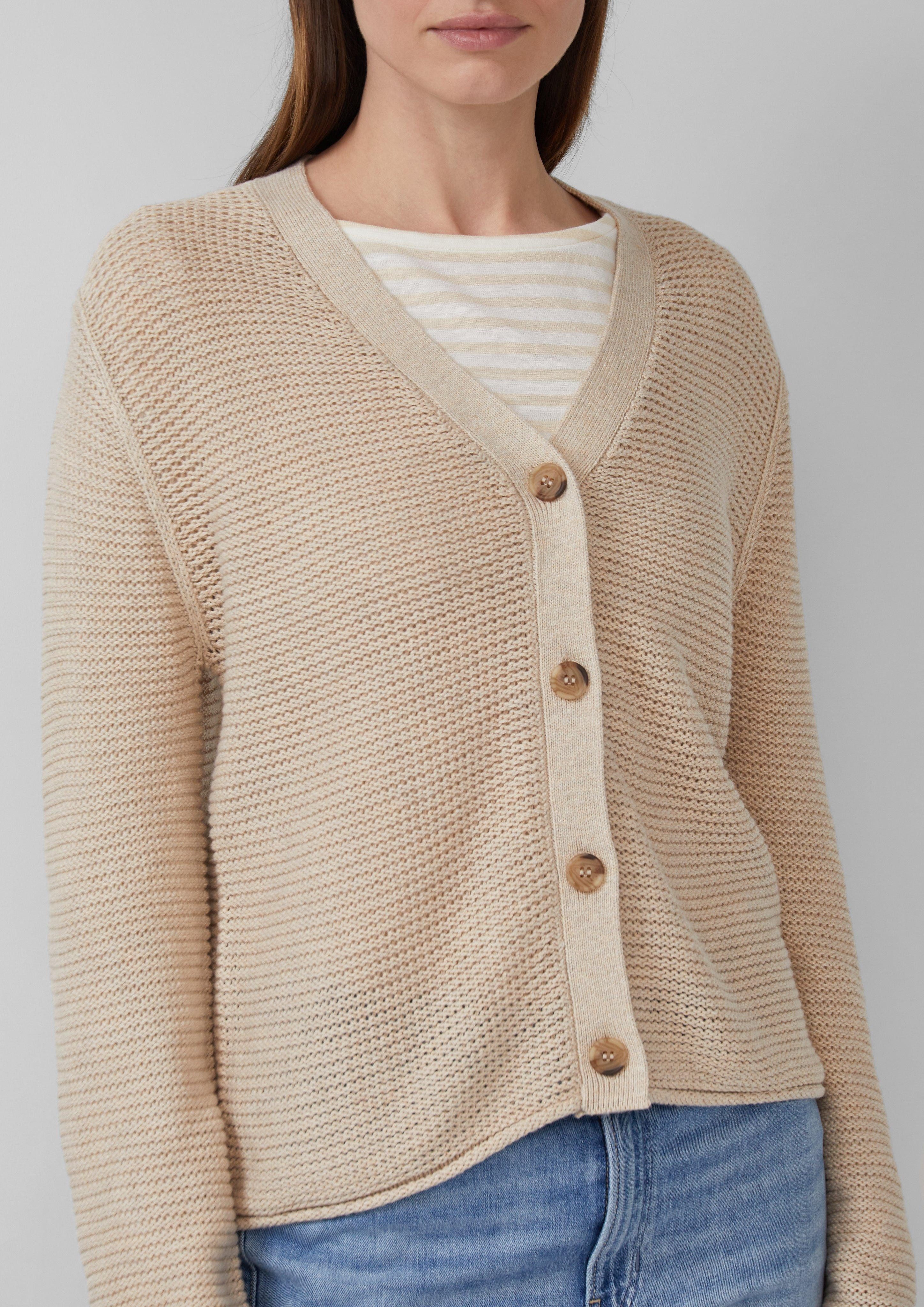 s.Oliver Strickjacke Strickjacke mit Knopfleiste günstig online kaufen