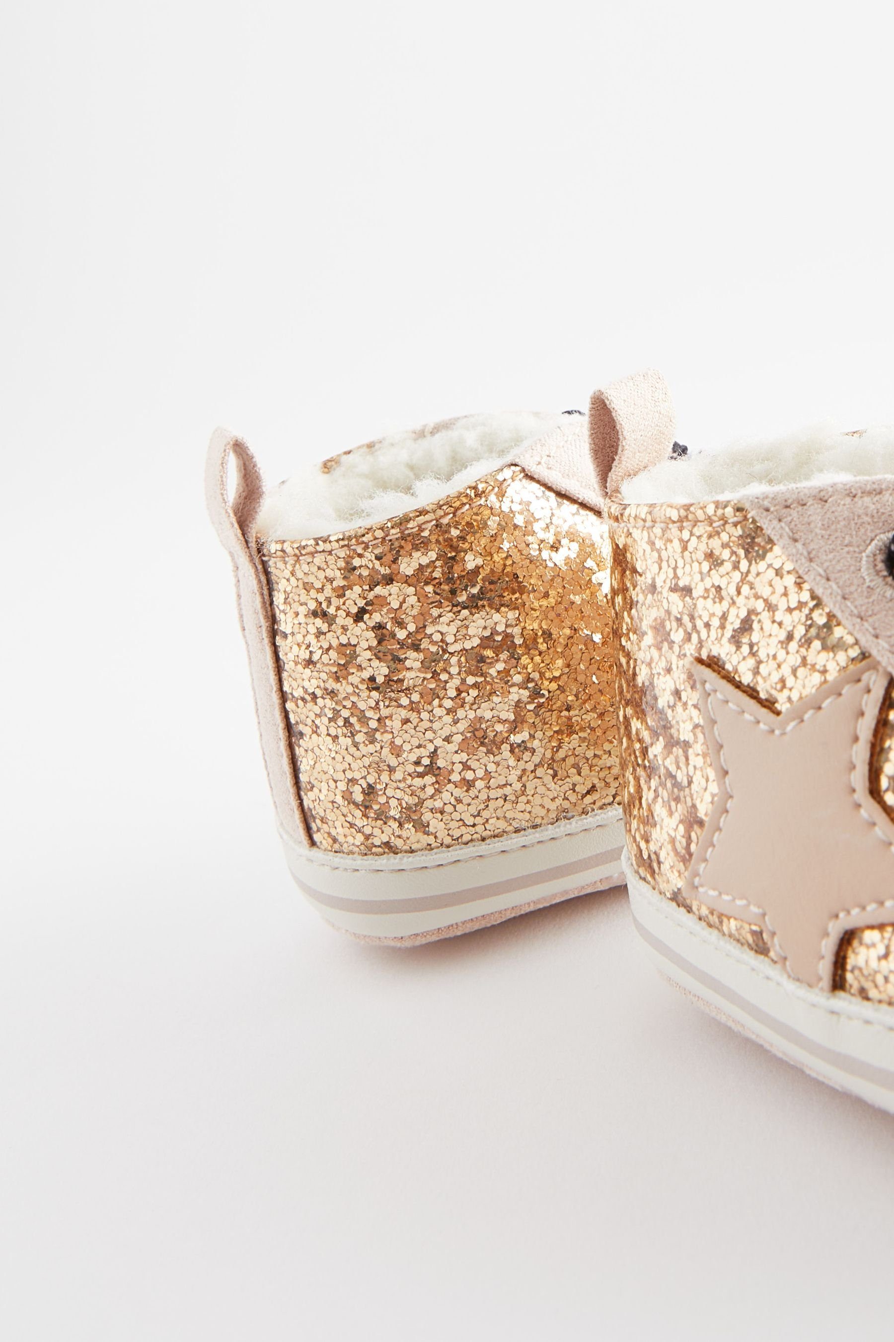 Sneaker Baby (1-tlg) Hi-Top-Sneaker Next Gold Glitter