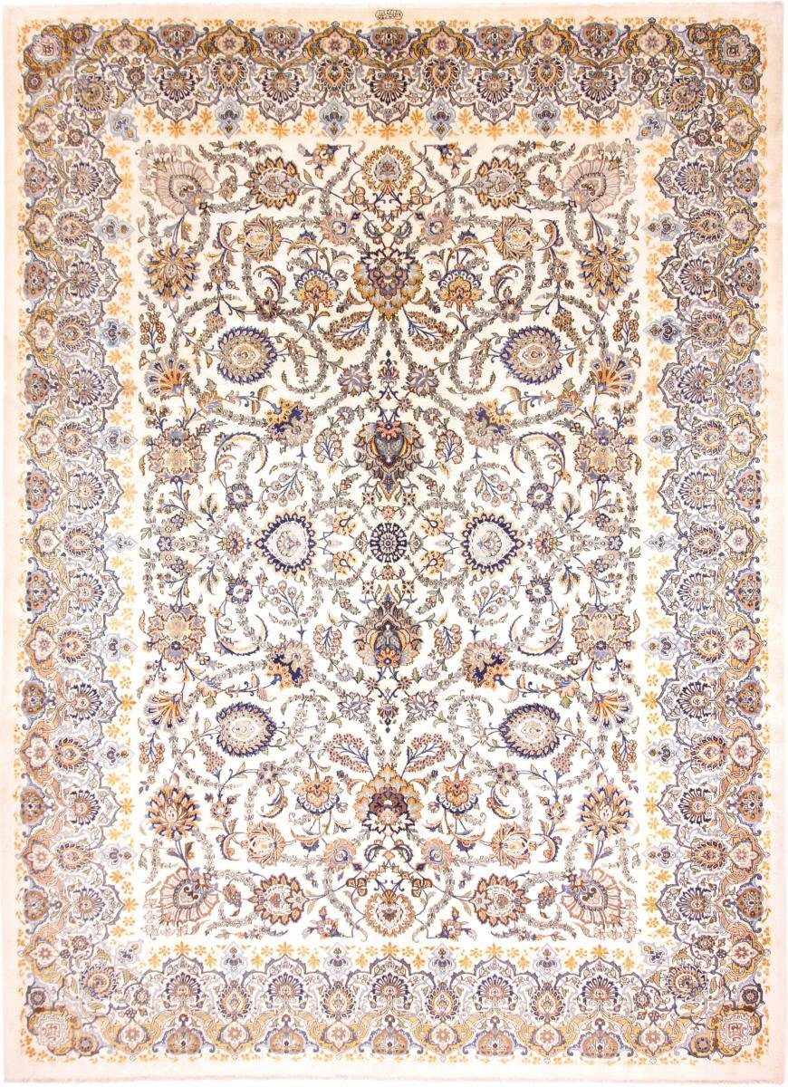 Orientteppich Keshan 308x416 Handgeknüpfter Orientteppich / Perserteppich, Nain Trading, rechteckig, Höhe: 12 mm