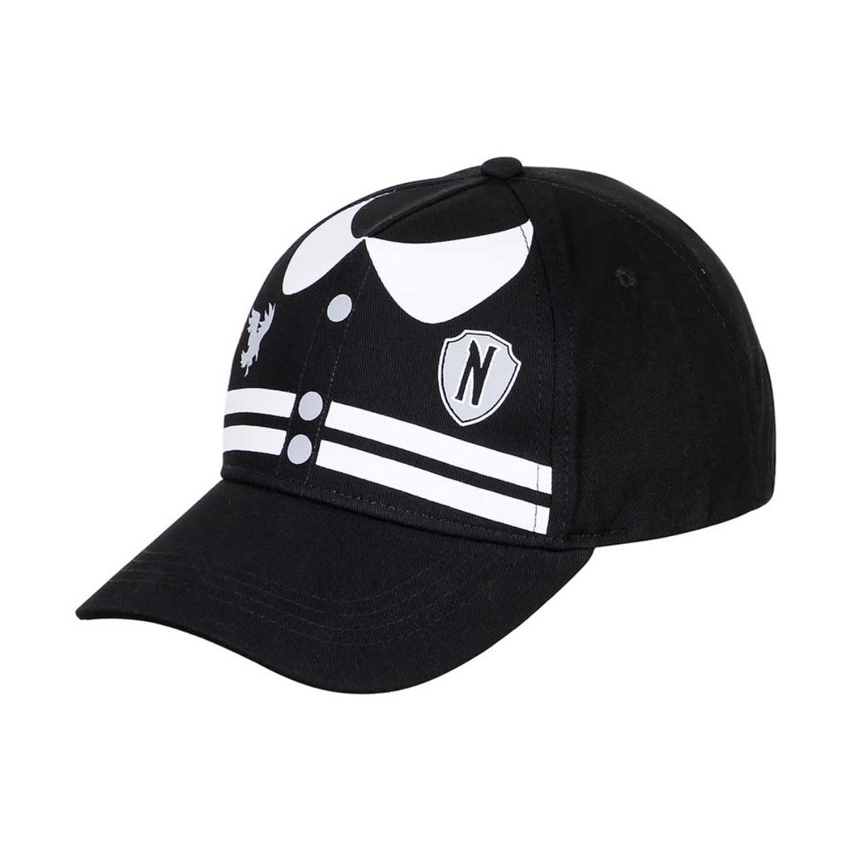 Wednesday Baseball Cap Kinder Kappe Schwarz aus Baumwolle mit Klettverschluss (1-St)