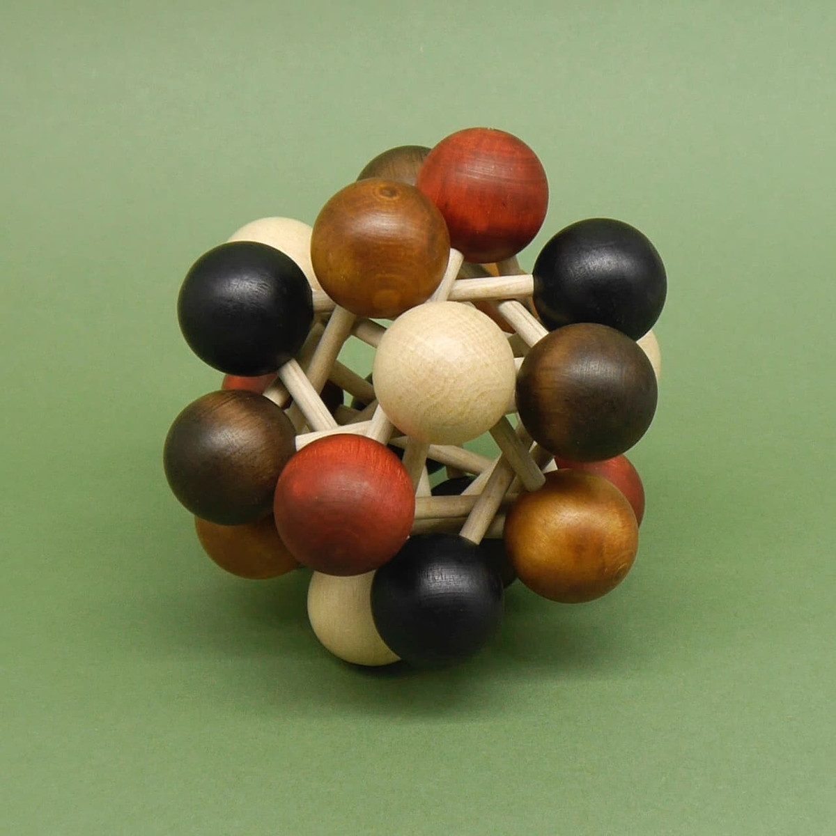 ROMBOL Denkspiele Spiel ATOM 50 - fantastisches 3D Puzzle, 3D-Puzzle, Holzpuzzle