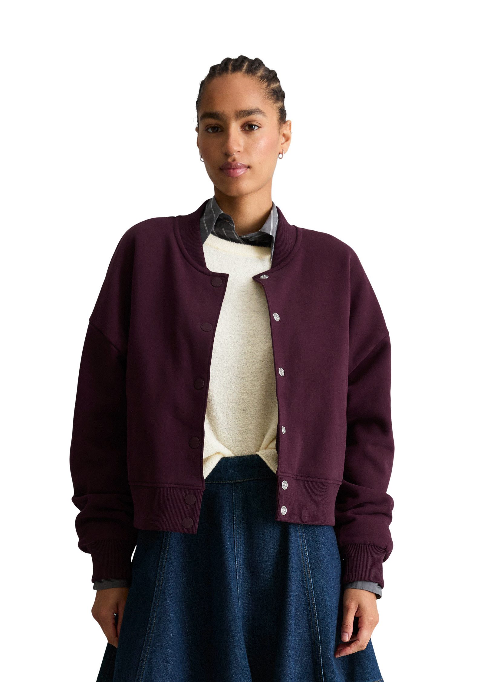 Marc O'Polo DENIM Sweatjacke aus softer Bio-Baumwolle