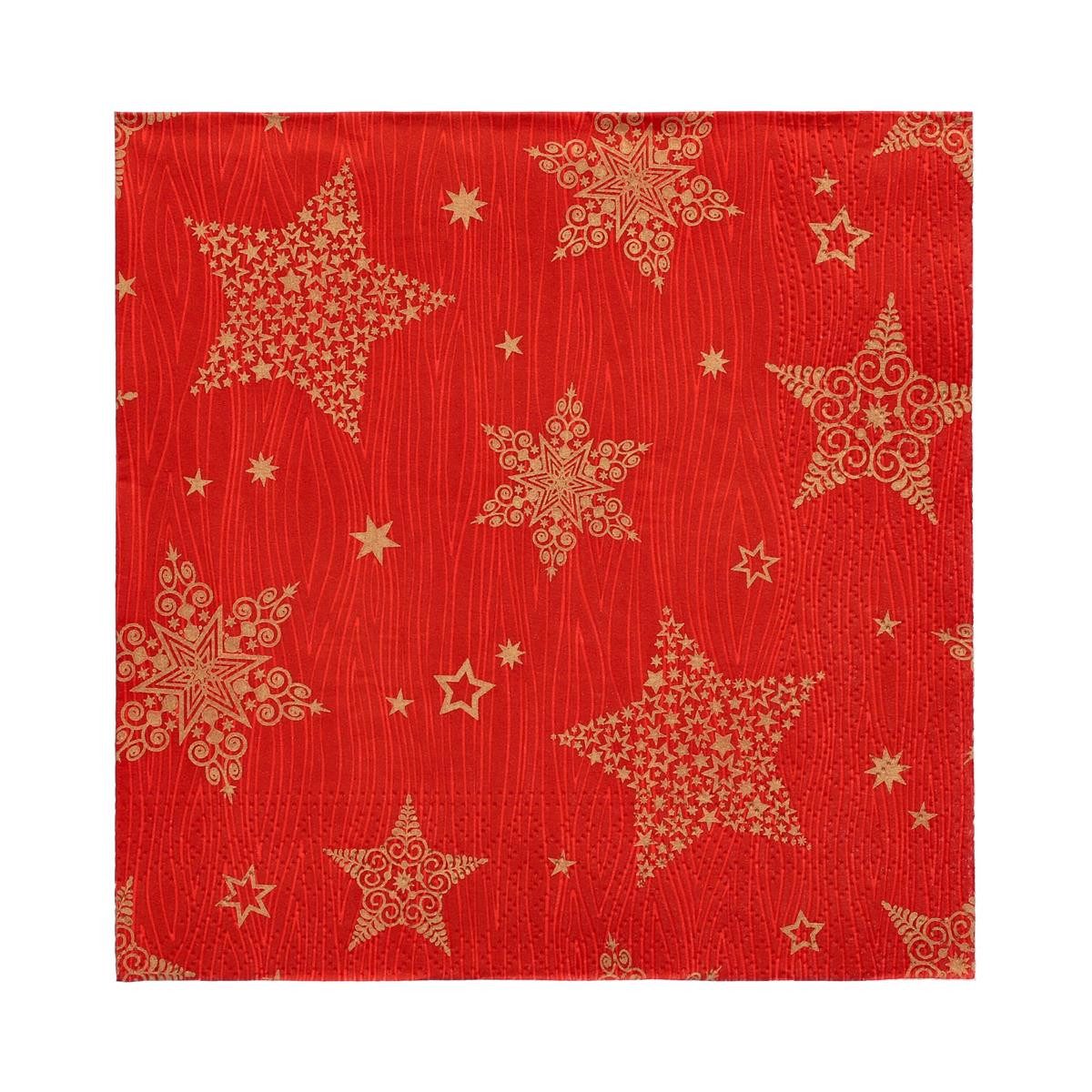PAPSTAR Papierserviette PAPSTAR Weihnachts-Motivservietten "Christmas Shine", rot