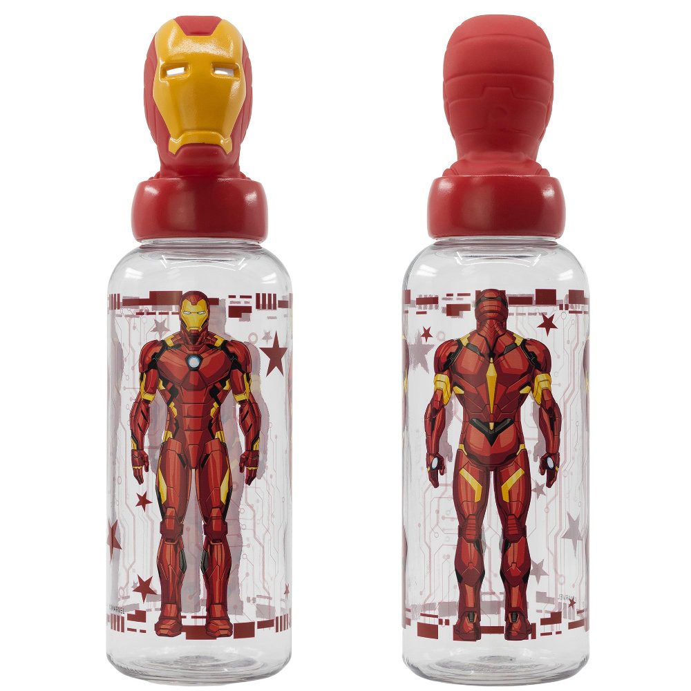 MARVEL Trinkflasche Marvel Avengers Iron Man 3D Kopf Wasserflasche Flasche 560 ml