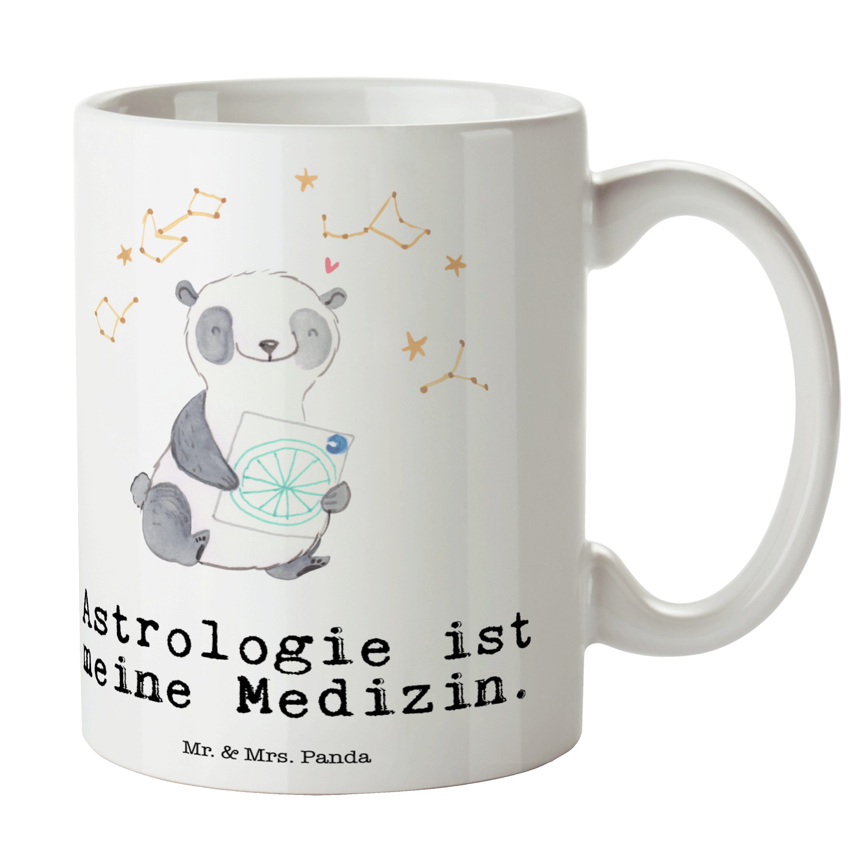 Mr. - Geschenk, & Motive, Panda Keramik Astrologie - Panda Tasse Kaffeetasse, Medizin Weiß Tasse Mrs.