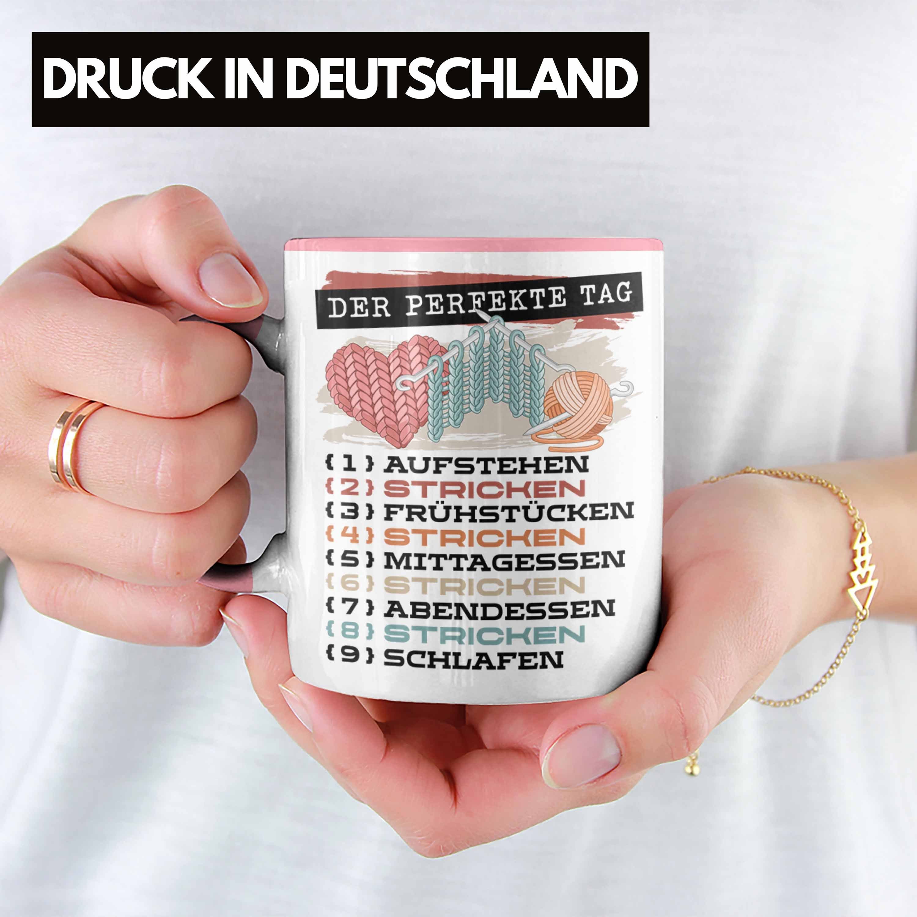 Trendation Tasse Trendation - Stricken Tasse Geschenk Becher Der Perfekte Tag Häckeln G