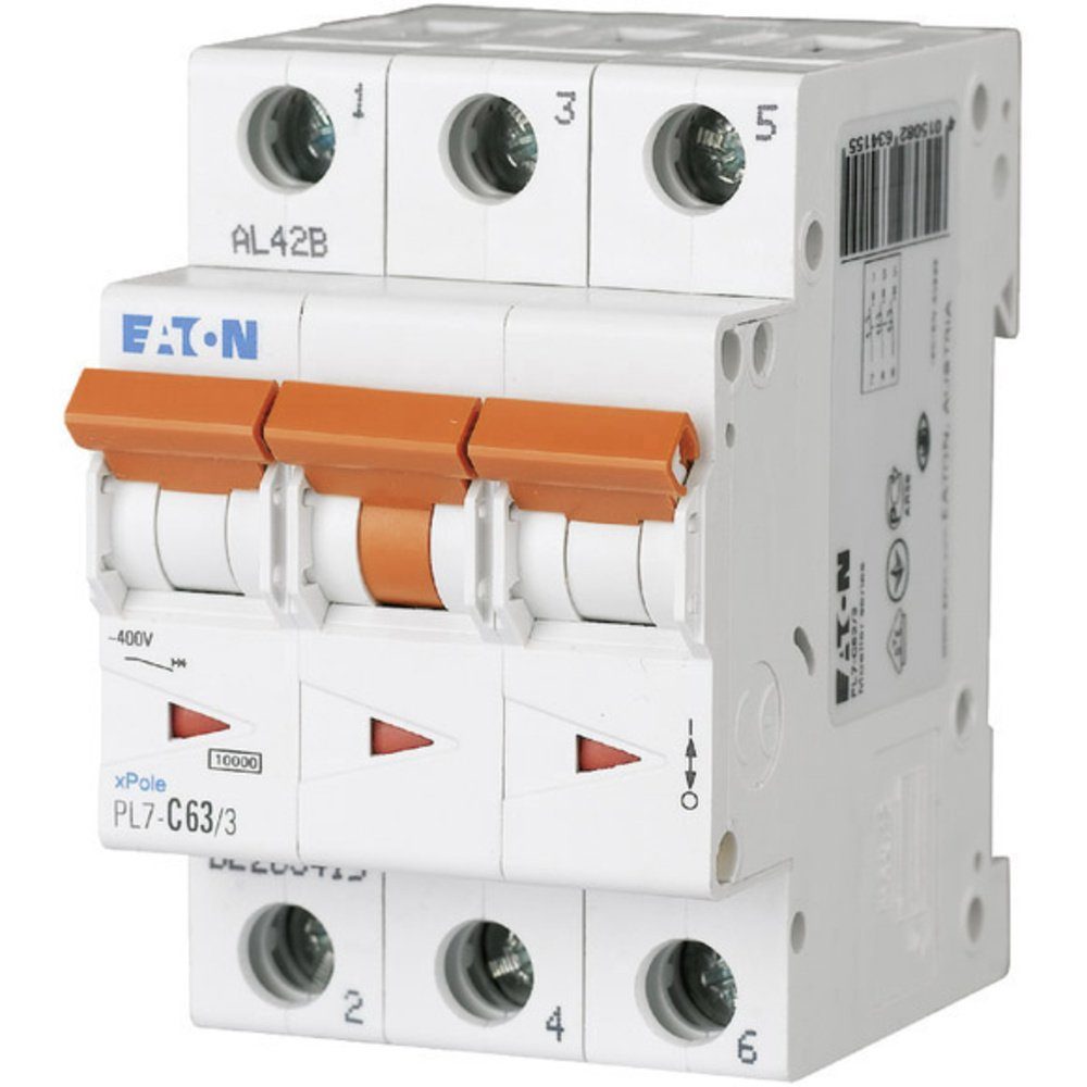 PXL-C63/3 EATON Schalter A 400 Eaton 3polig 63 V/AC 236432 Leitungsschutzschalter