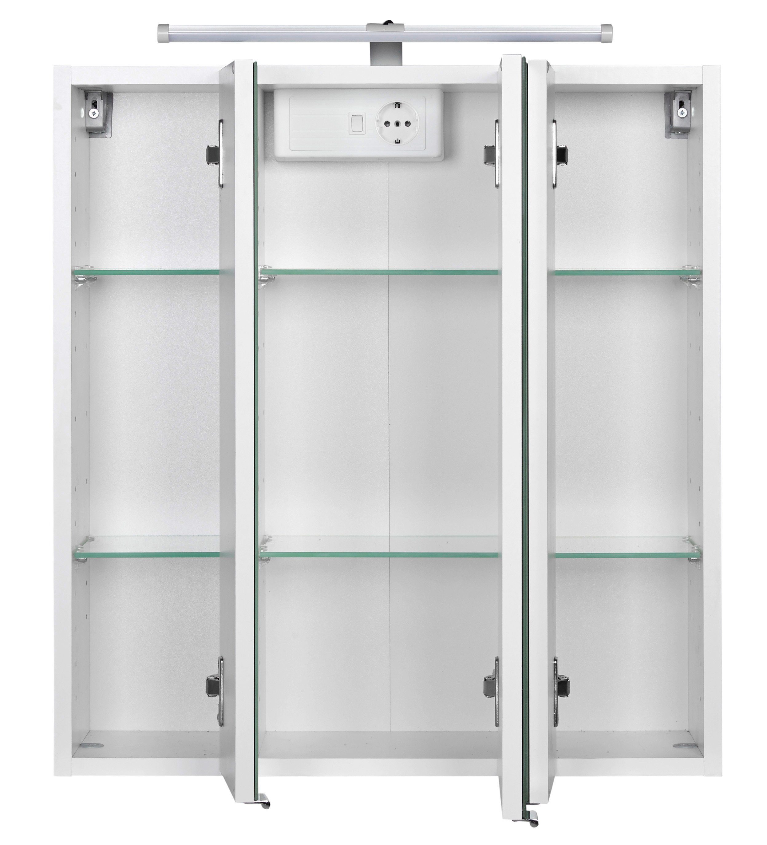 welltime Spiegelschrank Jaca Breite 60 cm, mit 3D Spiegelschrank