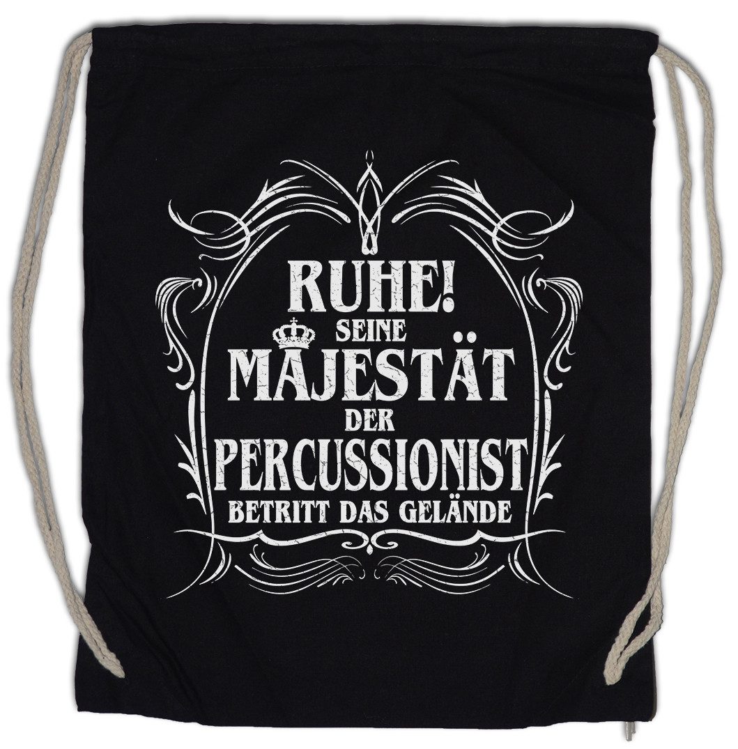Turnbeutel Seine Majestät Der Percussionist Turnbeutel Trommel Schlagzeug Band