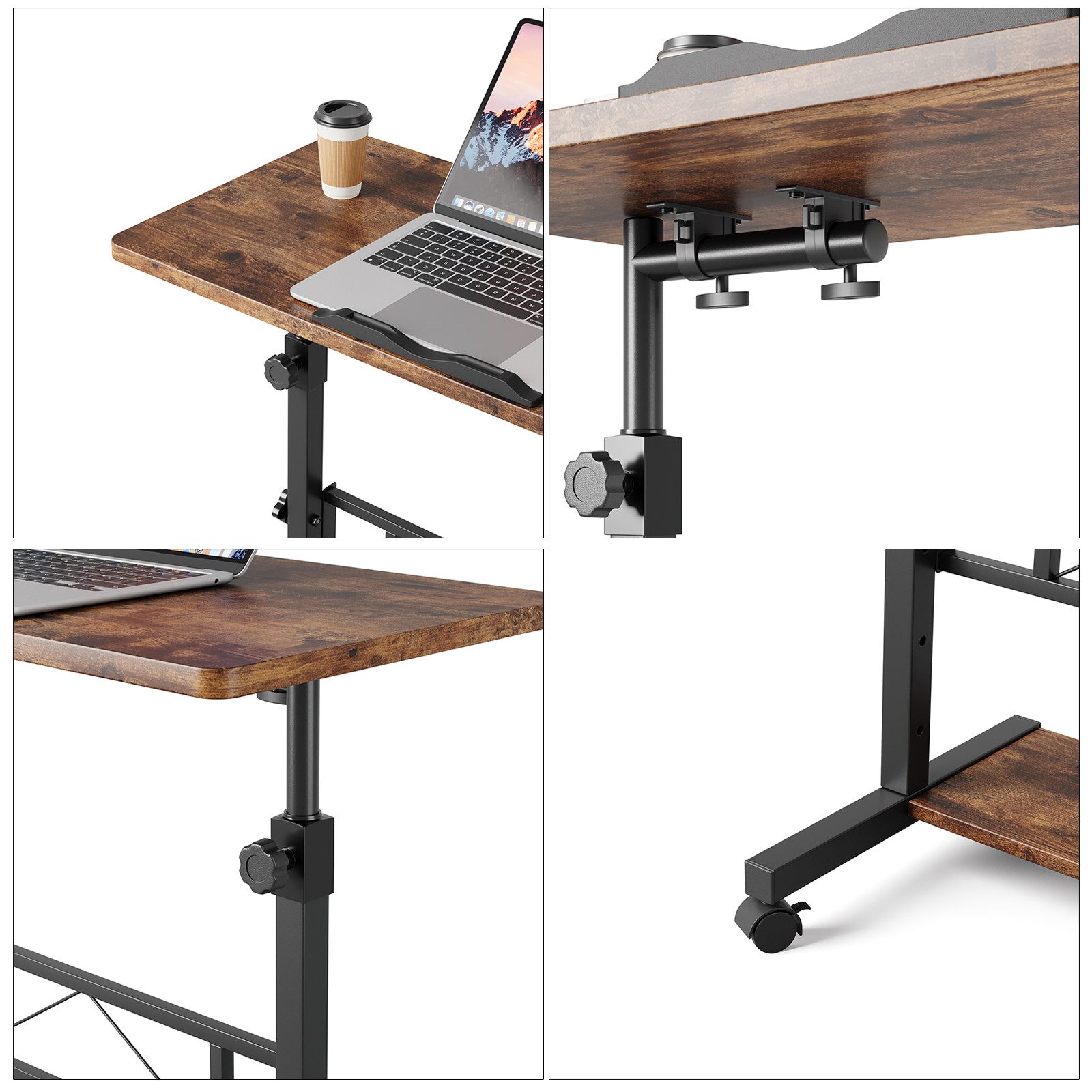 OUNUO Stehpult höhenverstellbar Computertisch 80x40cm mit neigbar Tischplatte – Bild 5 von 5