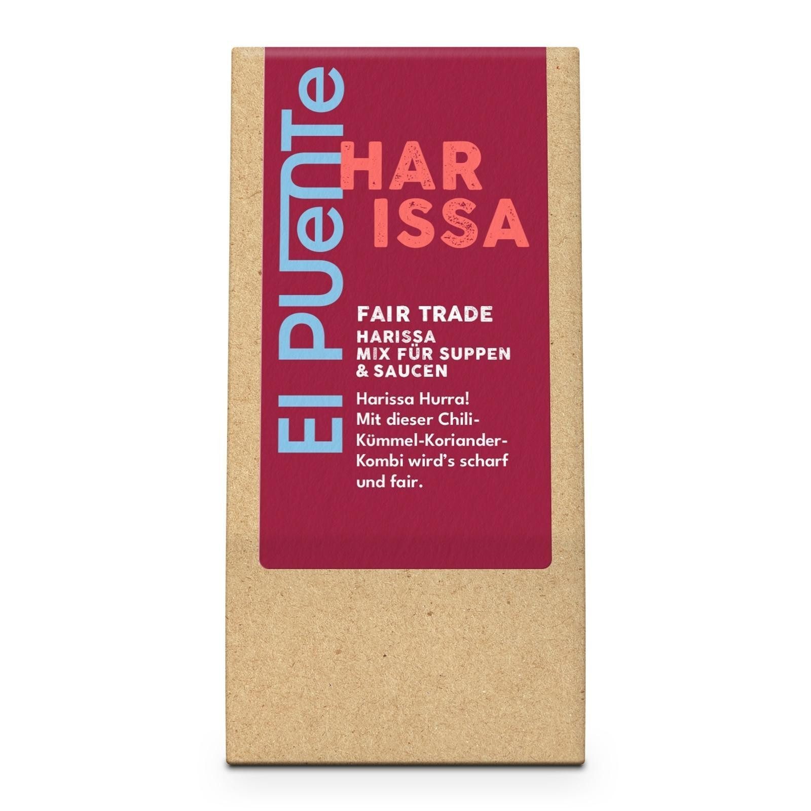 El Puente Gewürz Harissa Würzige Gewürzzubereitung, Fair Trade, Vegan, Glutenfrei, Fair Trade