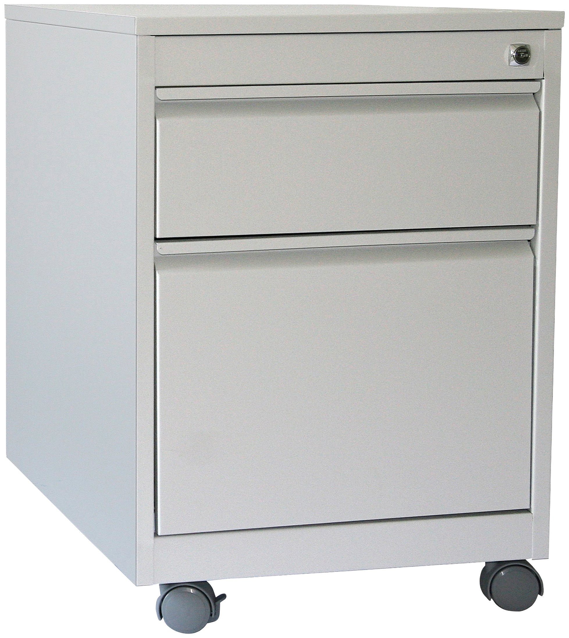 SZ METALL Rollcontainer »PROFESSIONAL«, Ein Schienensystem sorgt für